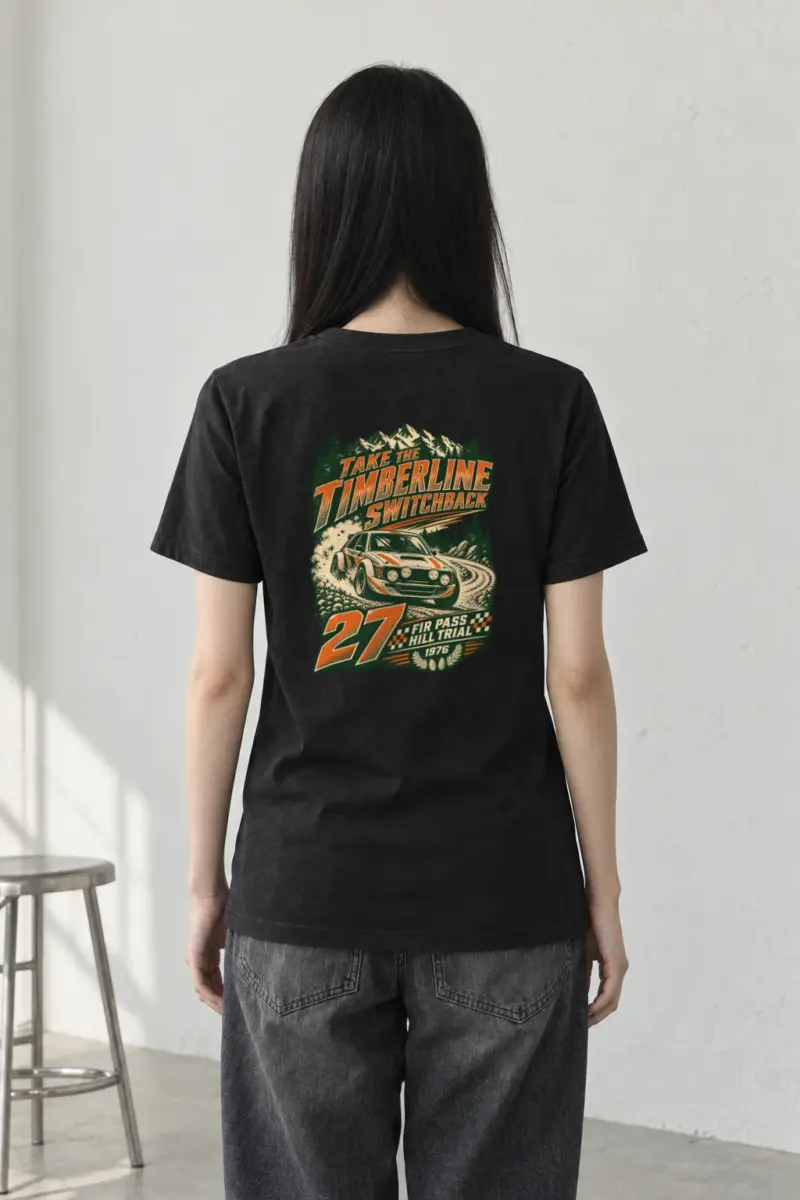 “Take the Timberline Switchback” Heavyweight Unisex Crewneck T-shirt