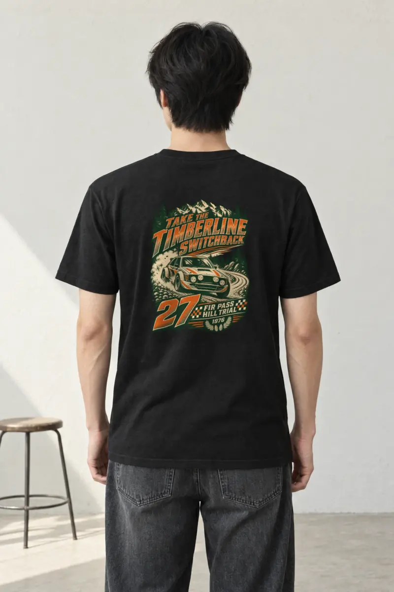 "Take the Timberline Switchback" Heavyweight Unisex Crewneck T-shirt
