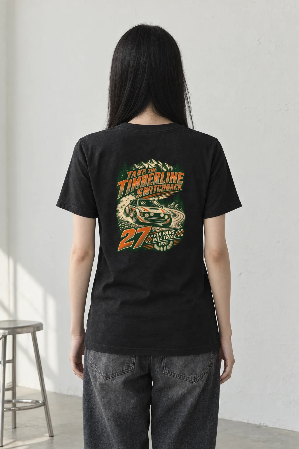 "Take the Timberline Switchback" Heavyweight Unisex Crewneck T-shirt