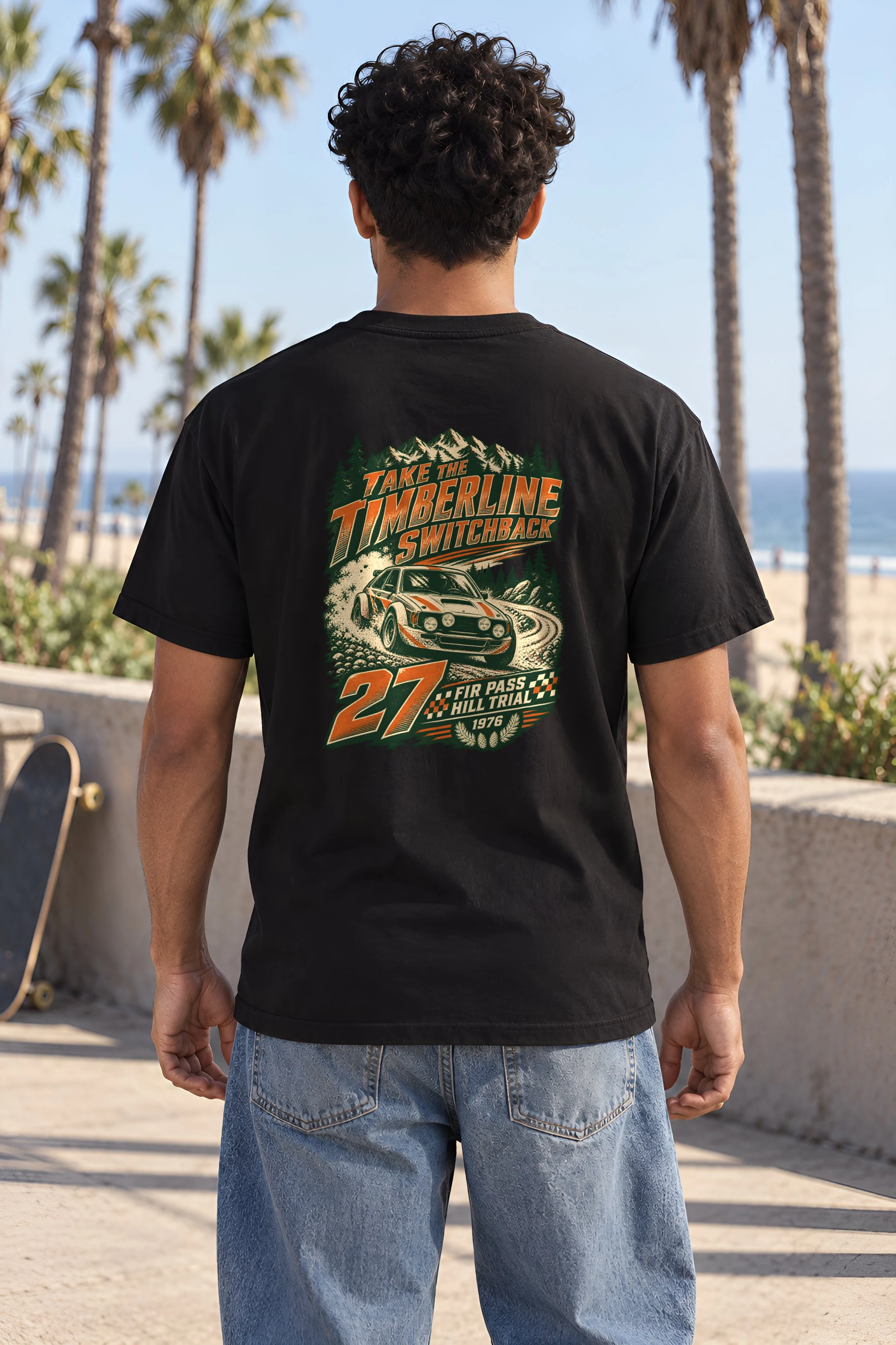"Take the Timberline Switchback" Heavyweight Unisex Crewneck T-shirt