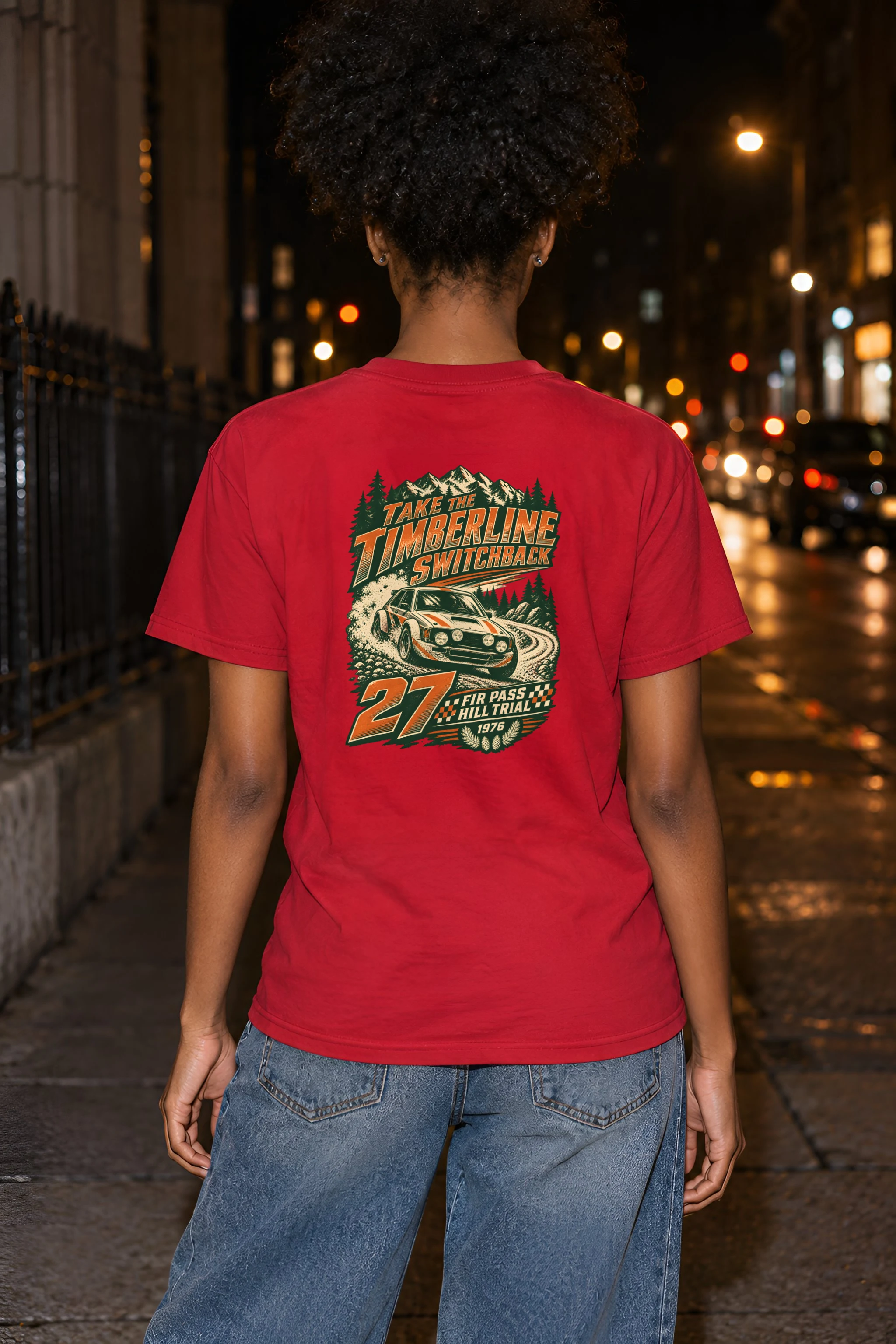 "Take the Timberline Switchback" Heavyweight Unisex Crewneck T-shirt