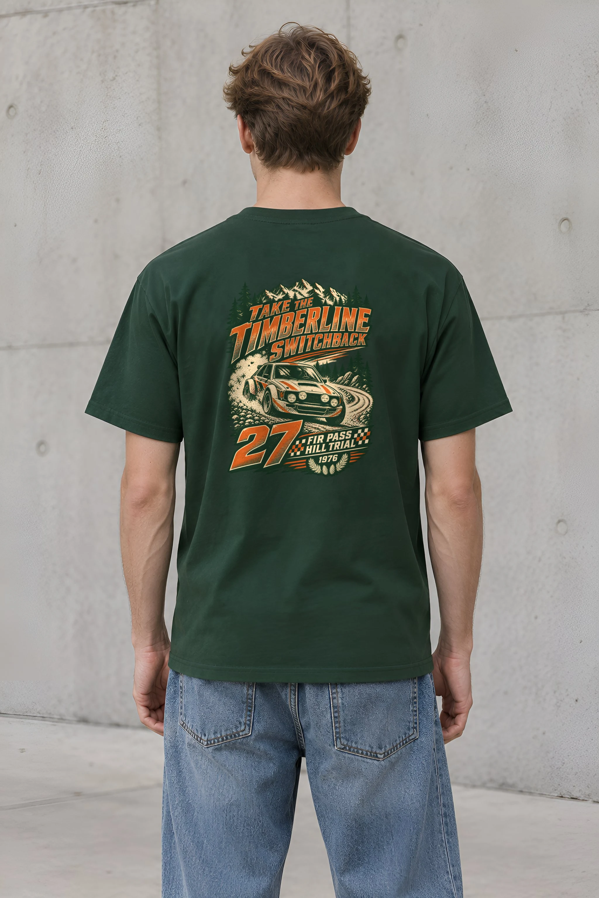 "Take the Timberline Switchback" Heavyweight Unisex Crewneck T-shirt