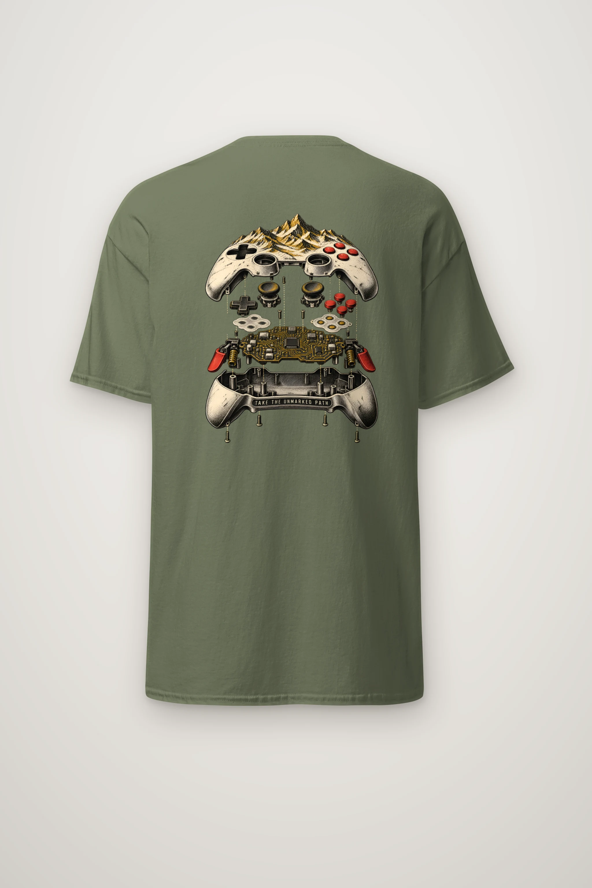 "Take the Unmarked Path" Heavyweight Unisex Crewneck T-shirt