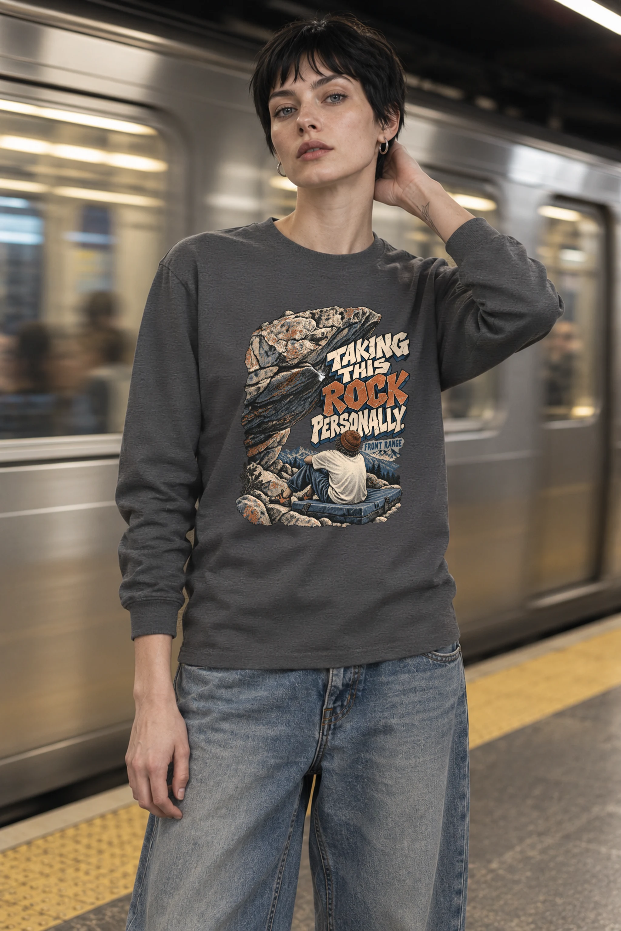 "Taking This Rock Personally" Unisex Longsleeve T-shirt