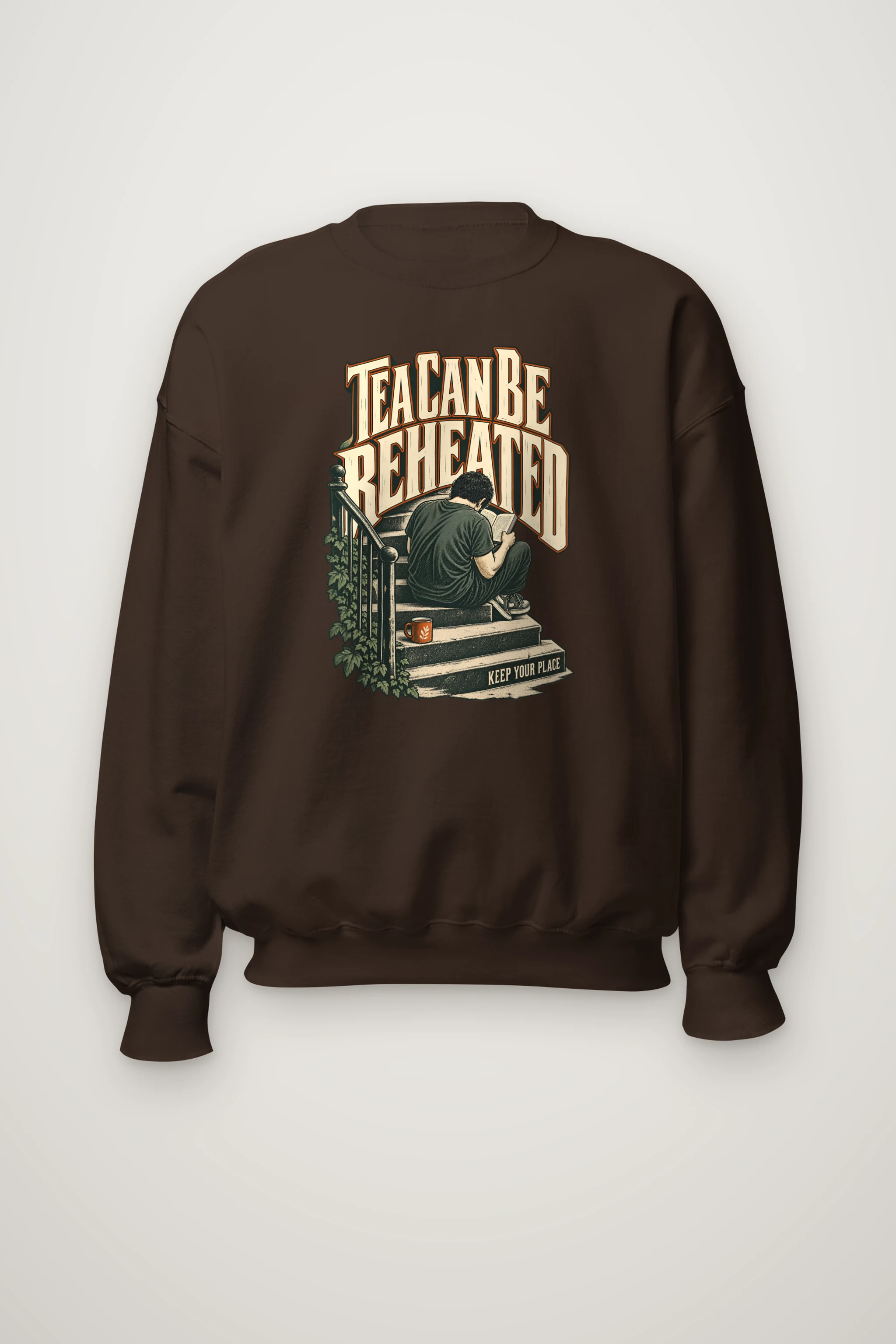 "Tea Can Be Reheated" Heavy Blend Unisex Crewneck Sweatshirt