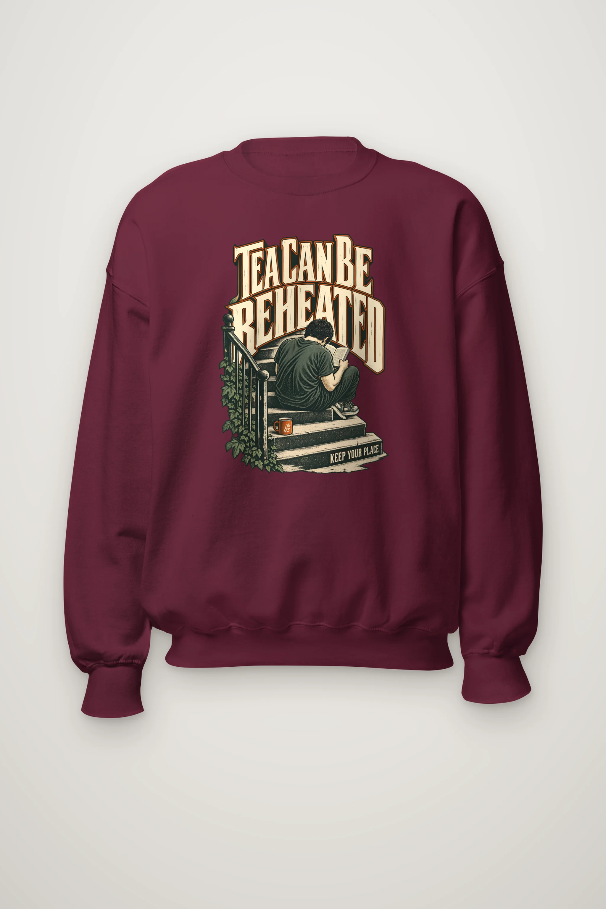 "Tea Can Be Reheated" Heavy Blend Unisex Crewneck Sweatshirt