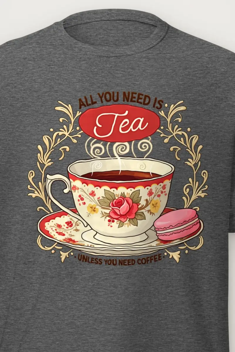 "Tea Unless Coffee" Heavyweight Unisex Crewneck T-shirt
