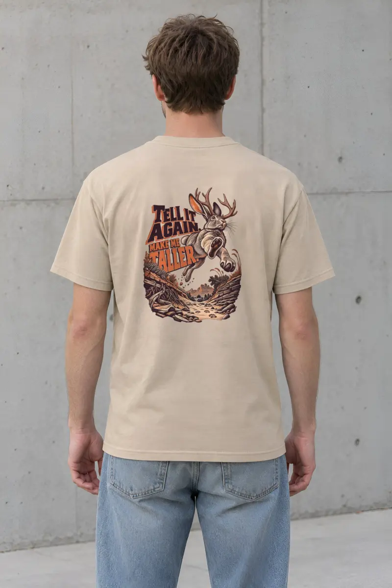 “Tell It Again Make Me Taller” Heavyweight Unisex Crewneck T-shirt