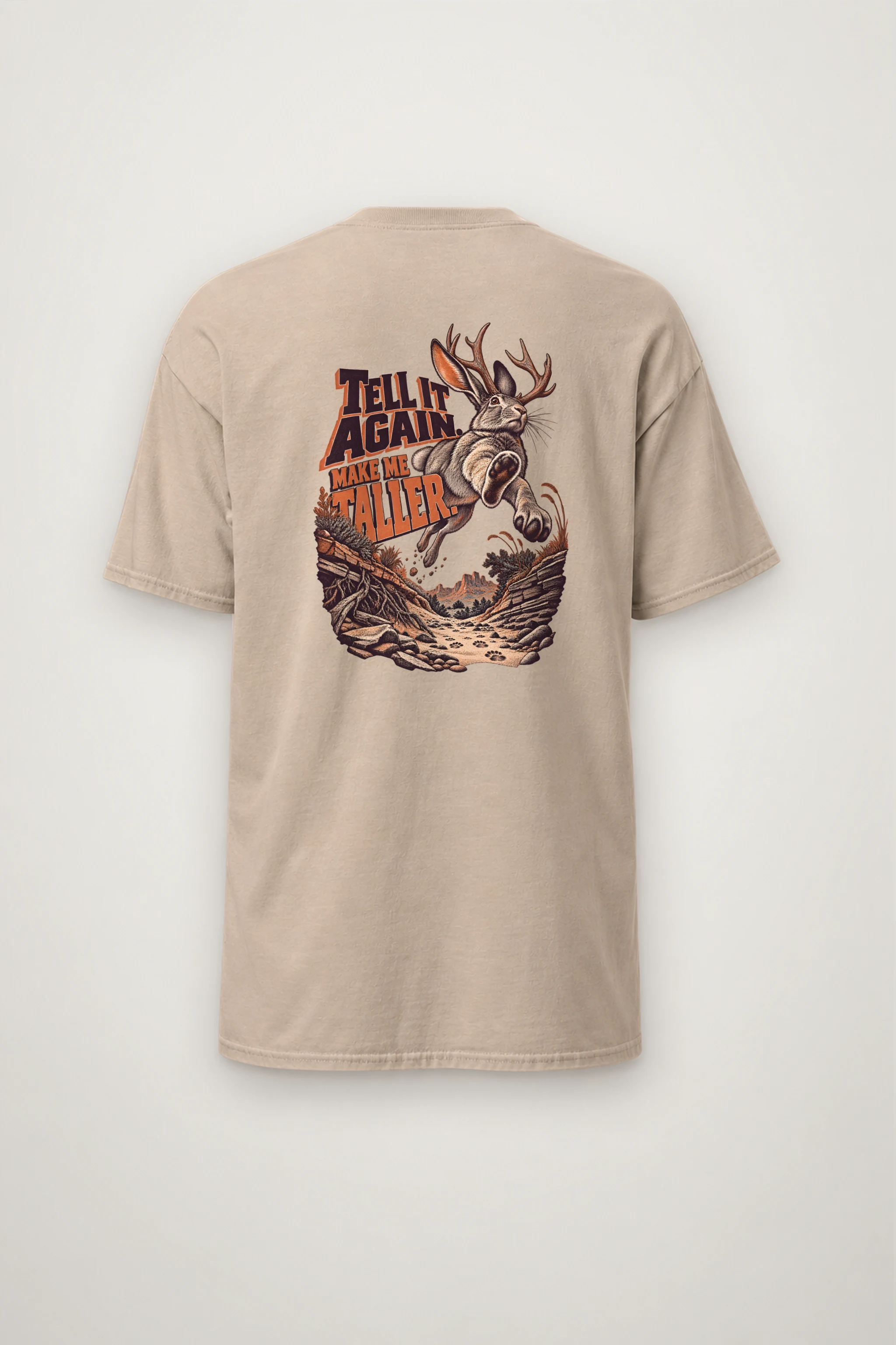 "Tell It Again Make Me Taller" Heavyweight Unisex Crewneck T-shirt