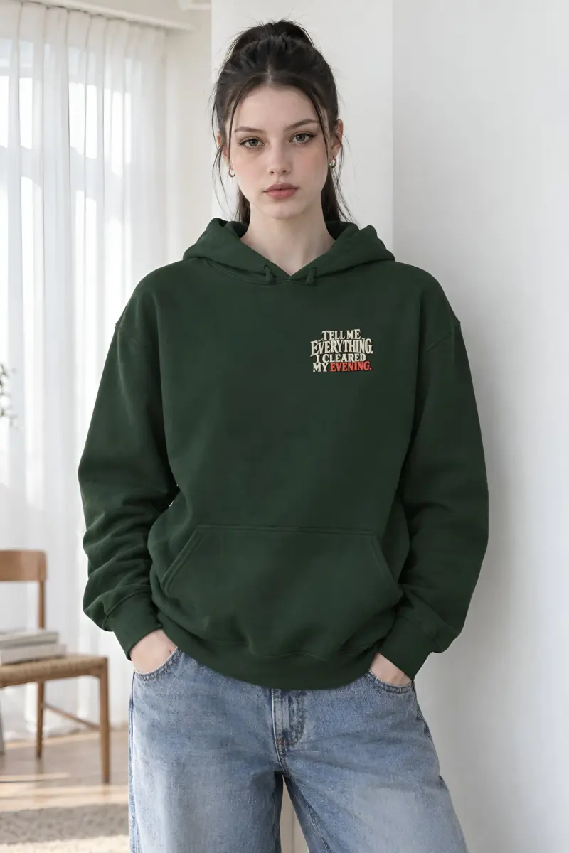 "Tell Me Everything" Heavy Blend Unisex Pullover Hoodie