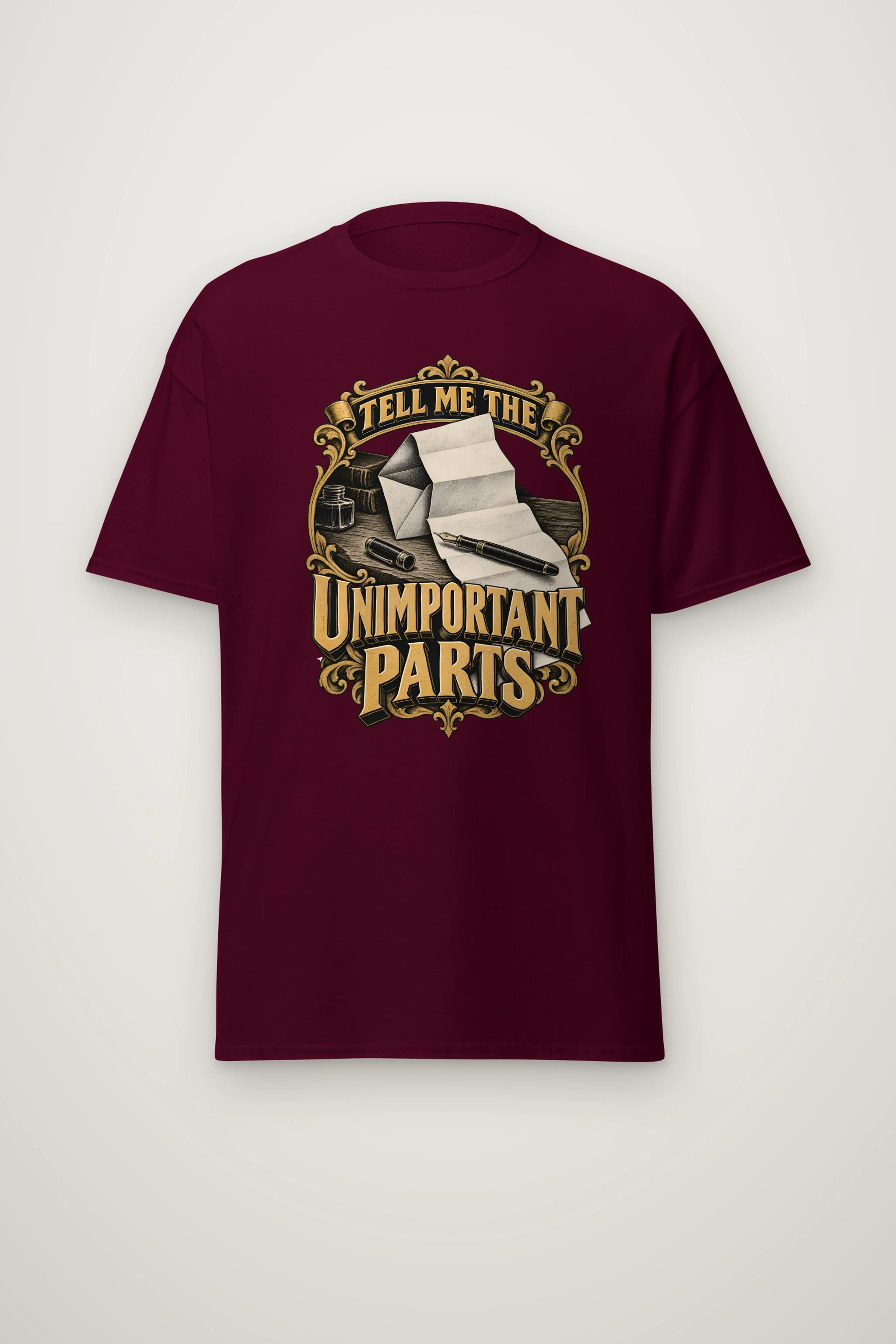 "Tell Me the Unimportant Parts" Heavyweight Unisex Crewneck T-shirt
