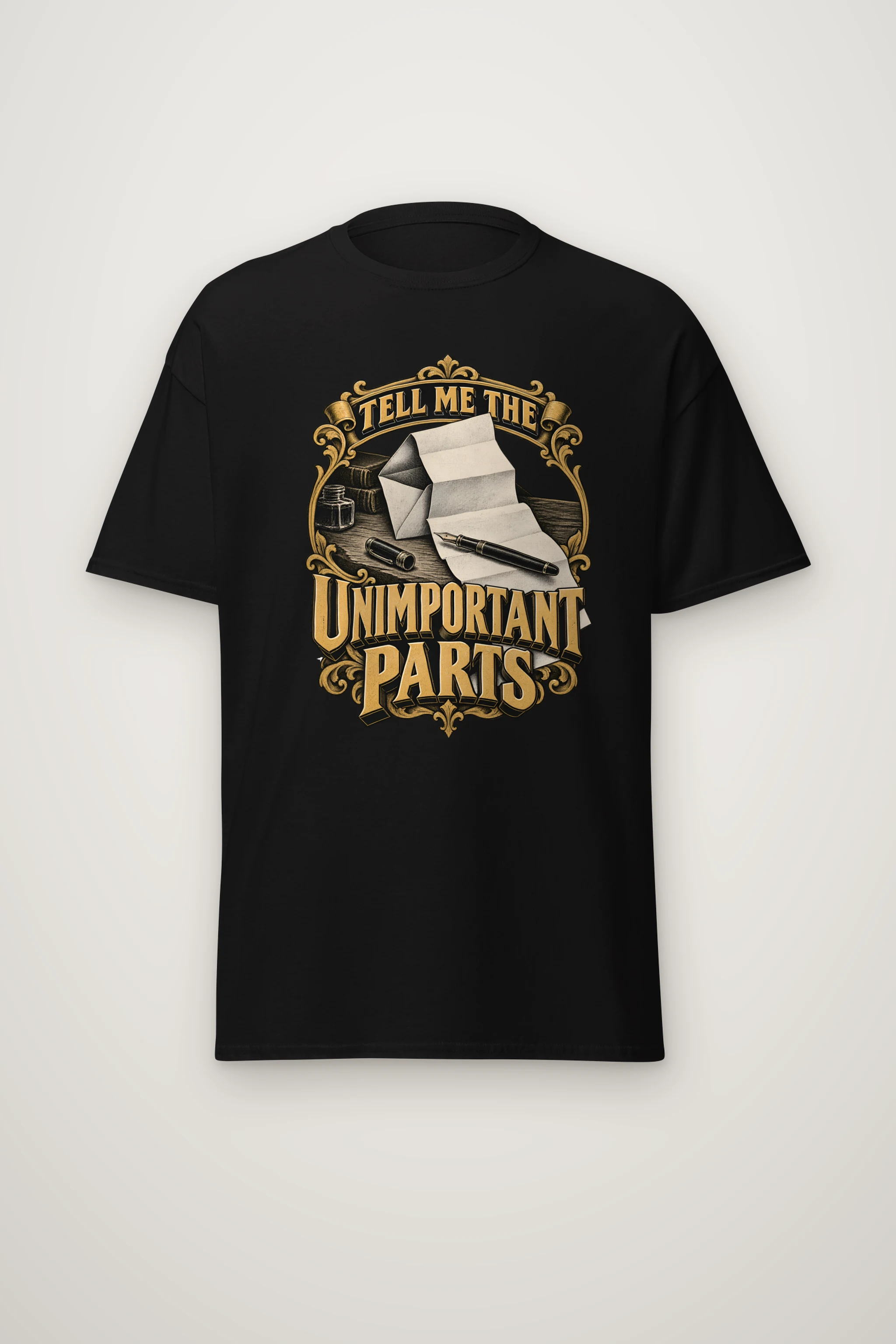 "Tell Me the Unimportant Parts" Heavyweight Unisex Crewneck T-shirt
