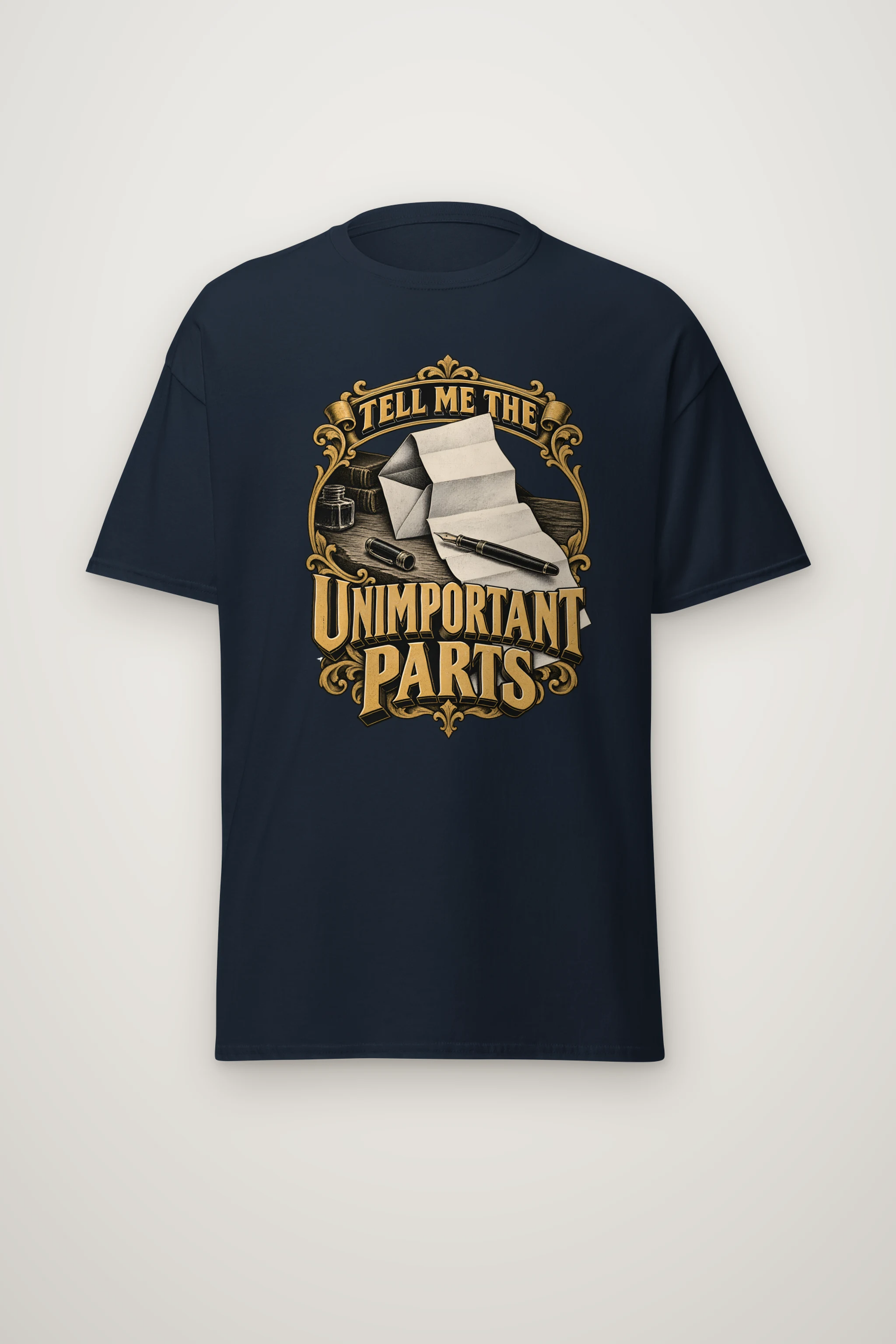 "Tell Me the Unimportant Parts" Heavyweight Unisex Crewneck T-shirt