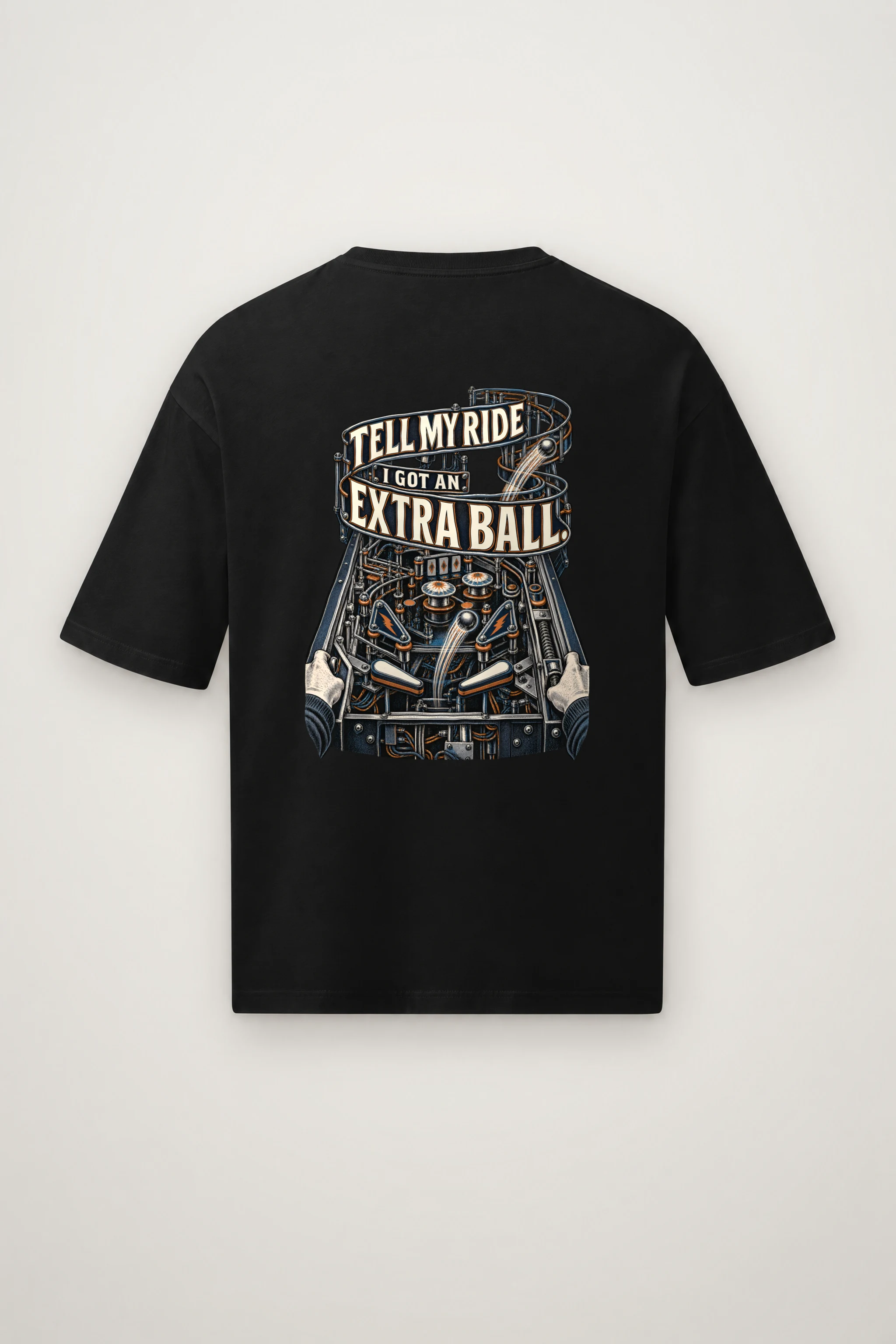"Tell My Ride Extra Ball" Men's Oversized Heavyweight Crewneck T-Shirt
