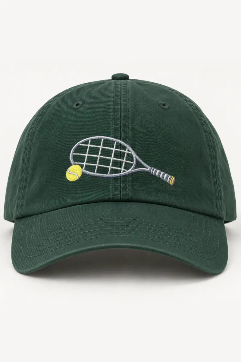 "Tennis Racket and Ball" Classic Dad Hat · Embroidered