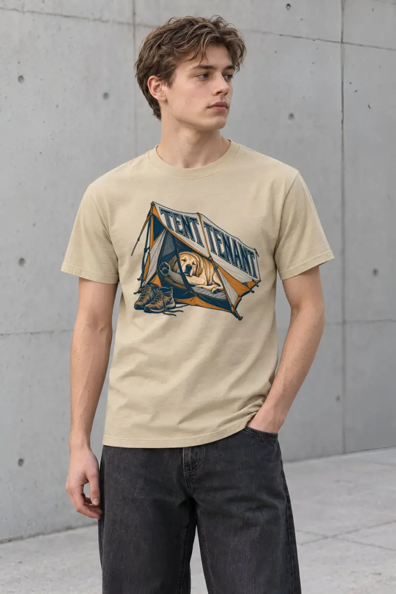 “Tent Tenant” Heavyweight Unisex Crewneck T-shirt