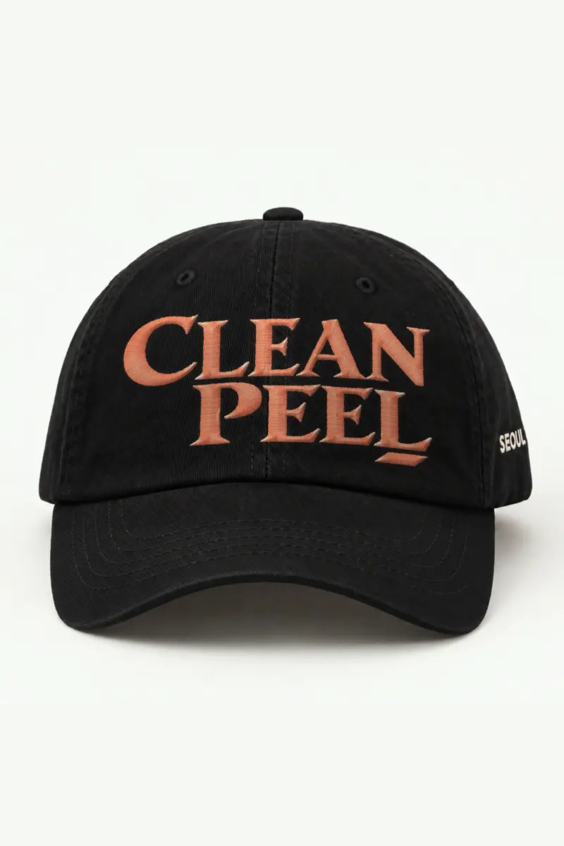 "Terracotta Serif Double Wordmark" Classic Dad Hat · Embroidered — black/cap-front
