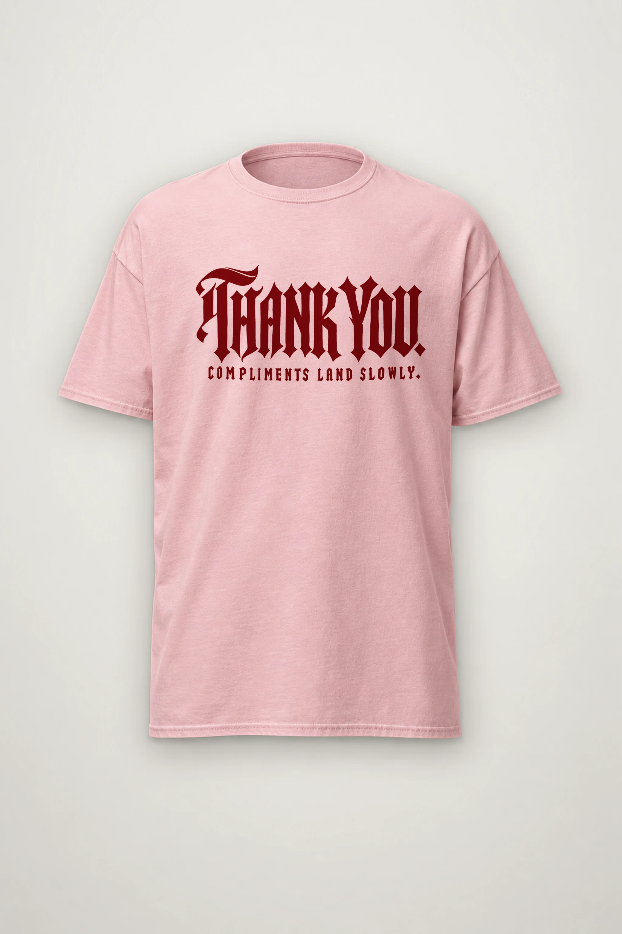 "Thank You. Compliments Land Slowly." Heavyweight Unisex Crewneck T-shirt