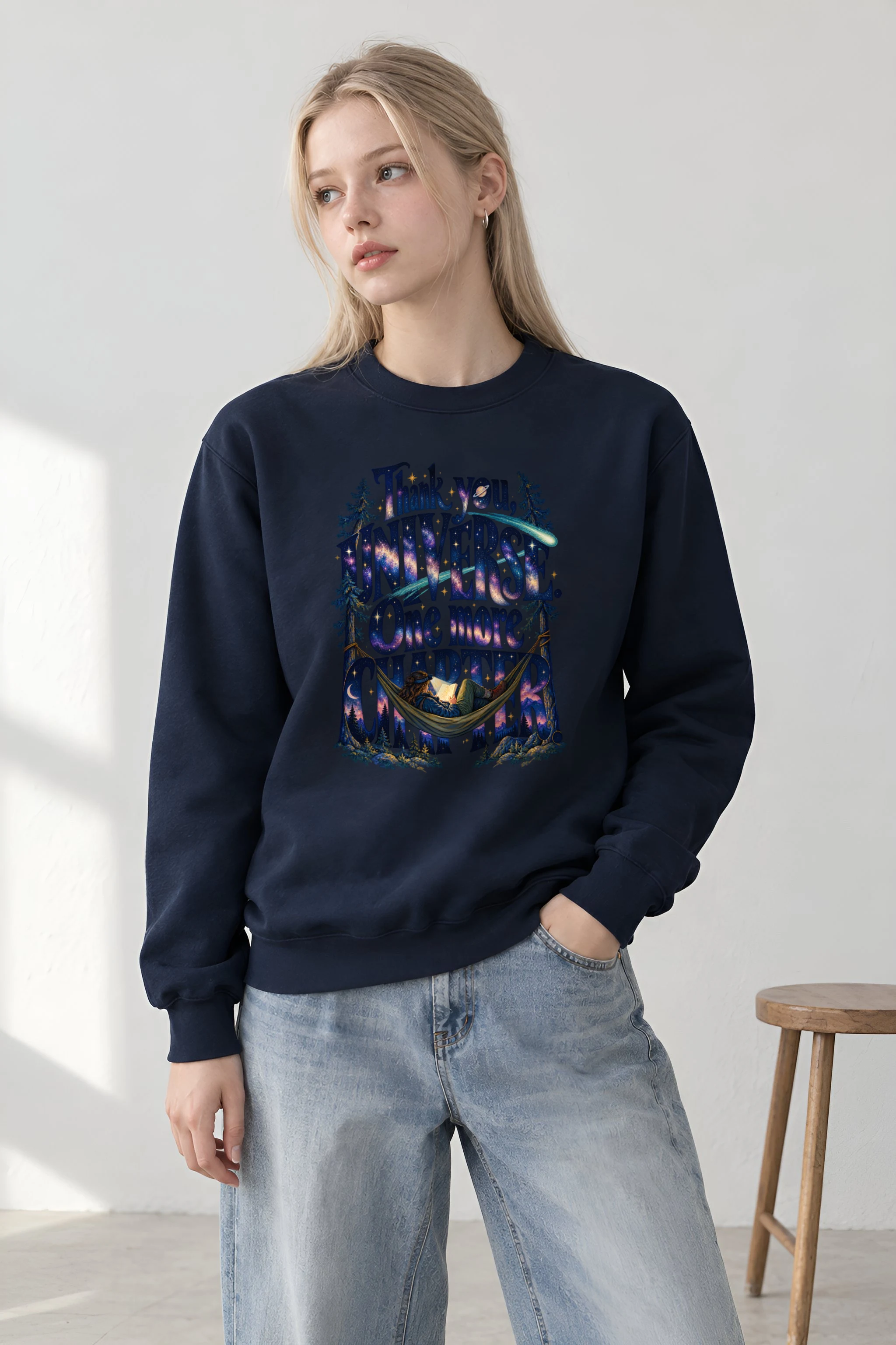 "Thank You Universe One More Chapter" 1 Crewneck Sweatshirt