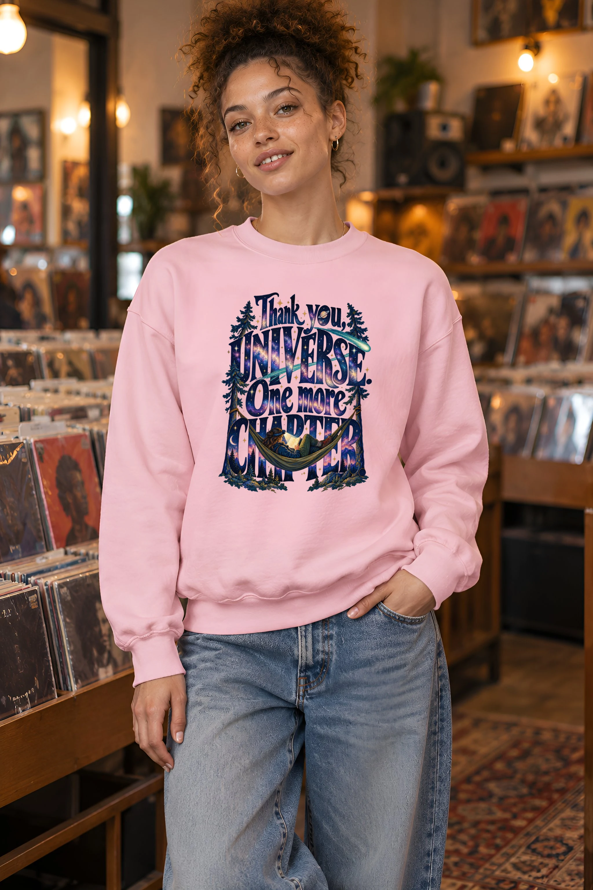 "Thank You Universe One More Chapter" 1 Crewneck Sweatshirt