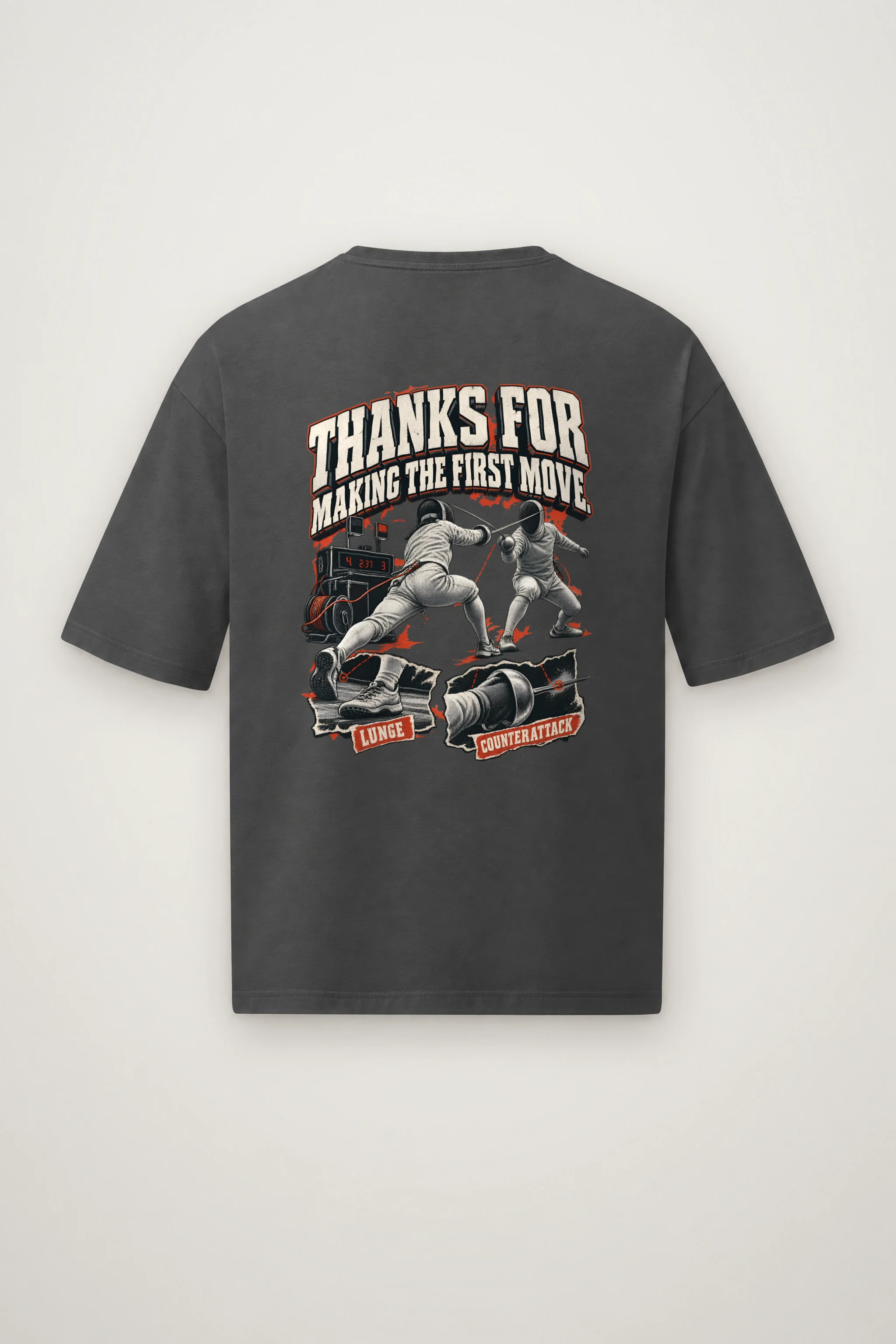 "Thanks for Making the First Move" Men's Oversized Heavyweight Crewneck T-Shirt