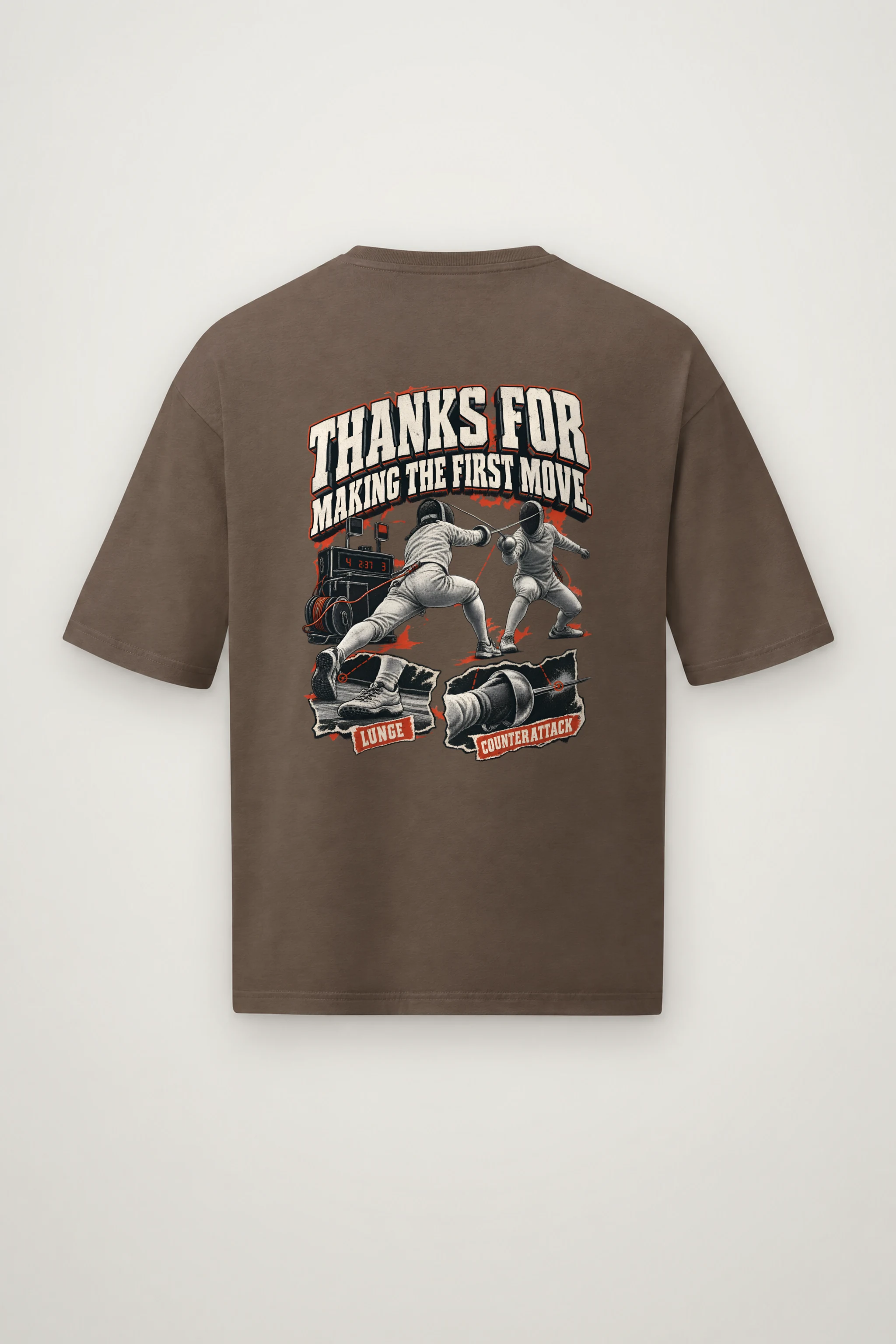 "Thanks for Making the First Move" Men's Oversized Heavyweight Crewneck T-Shirt