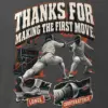 "Thanks for Making the First Move" Men's Oversized Heavyweight Crewneck T-Shirt