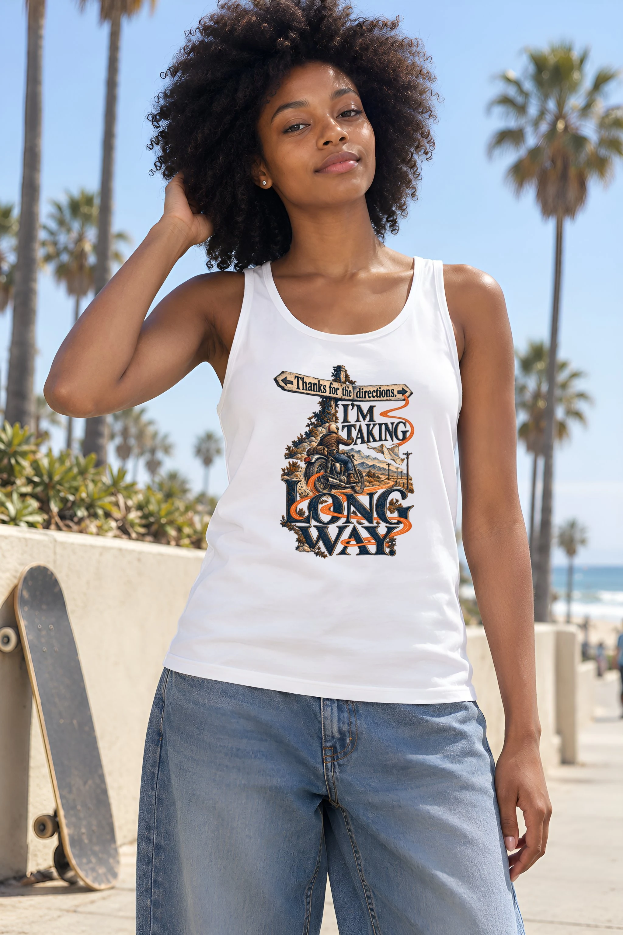 "Thanks for the Directions" Unisex Jersey Tank