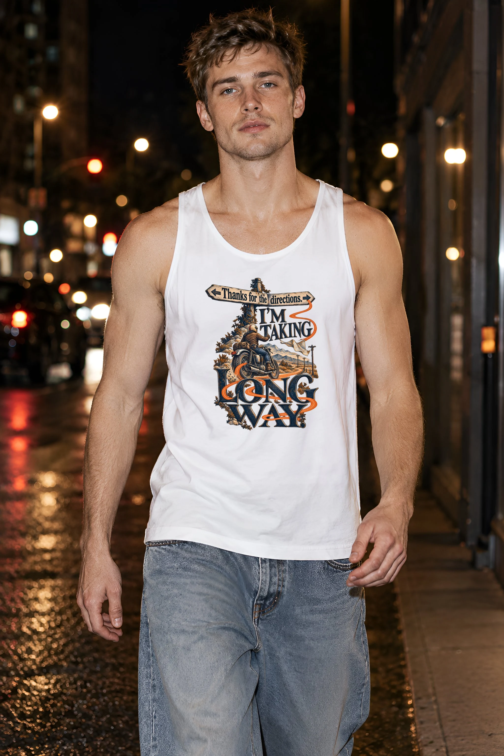 "Thanks for the Directions" Unisex Jersey Tank