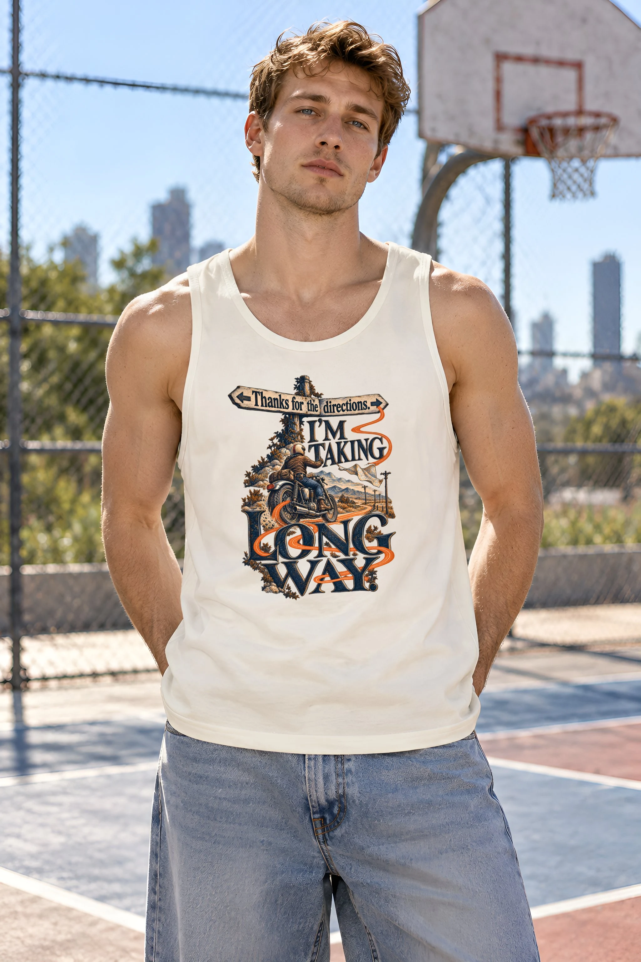 "Thanks for the Directions" Unisex Jersey Tank