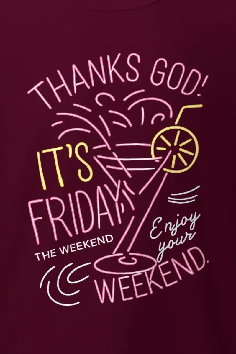 "Thanks God It’s Friday" Heavyweight Unisex Crewneck T-shirt