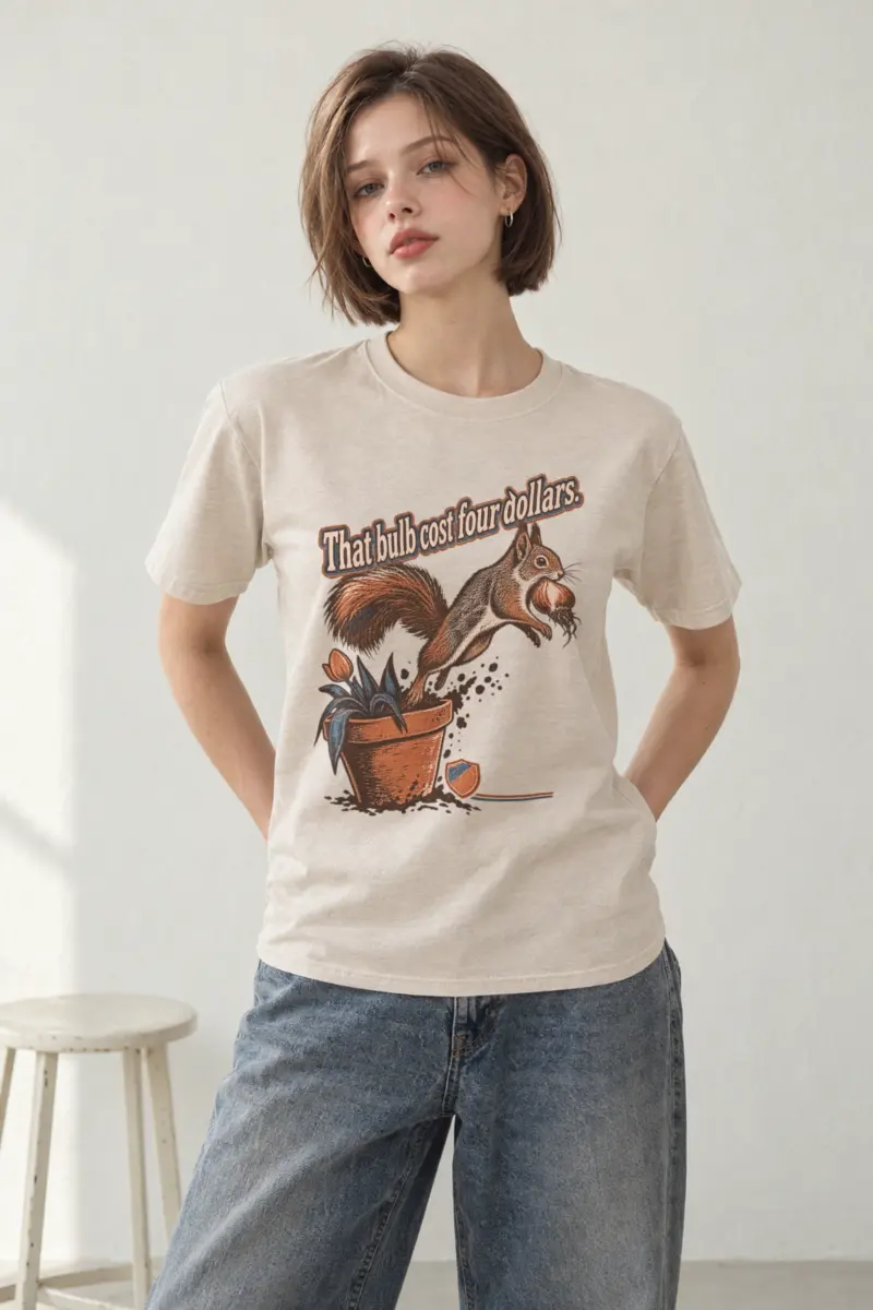 “That Bulb Cost Four Dollars.” Heavyweight Unisex Crewneck T-shirt