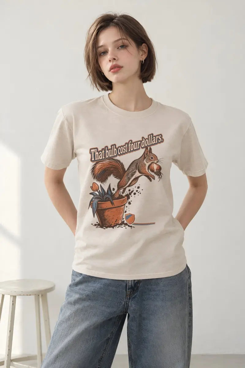 “That Bulb Cost Four Dollars.” Heavyweight Unisex Crewneck T-shirt