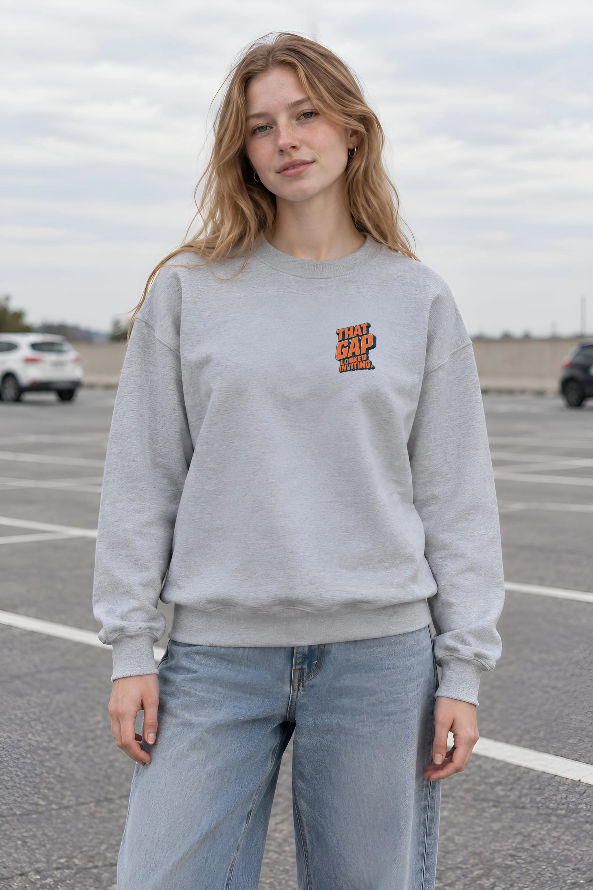 "That Gap Looked Inviting" Heavy Blend Unisex Crewneck Sweatshirt