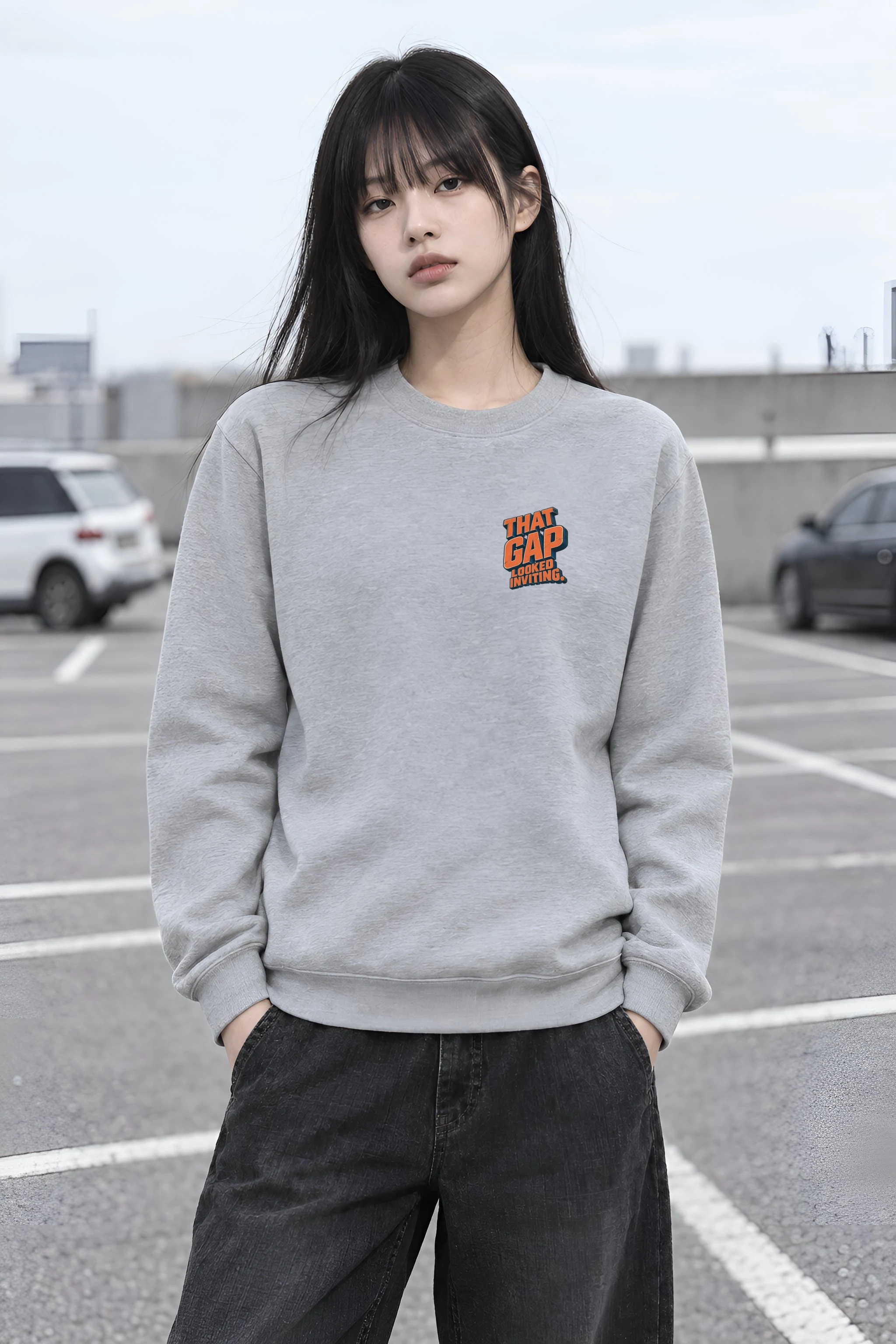 "That Gap Looked Inviting" Heavy Blend Unisex Crewneck Sweatshirt