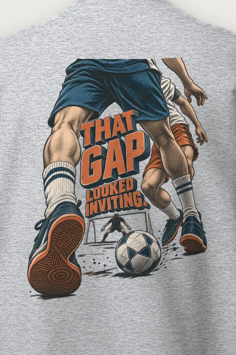 "That Gap Looked Inviting" Heavy Blend Unisex Crewneck Sweatshirt - the graphic up close