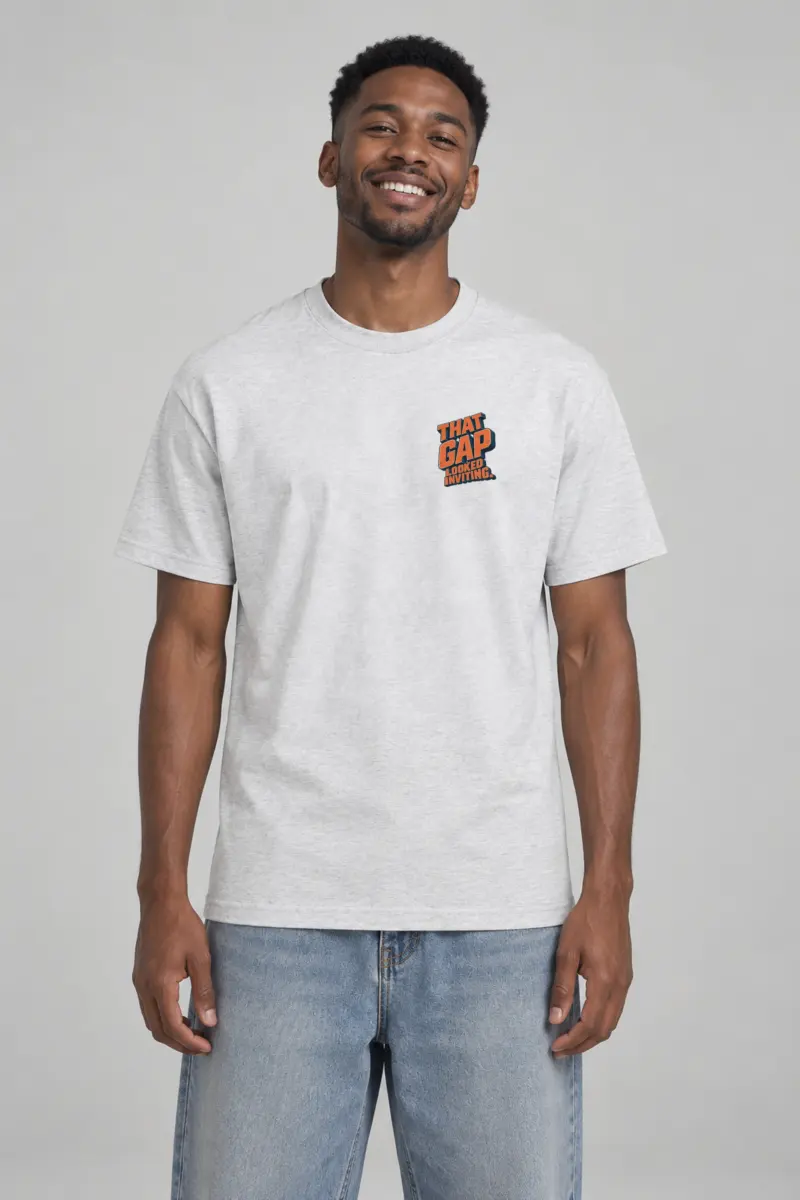 "That Gap Looked Inviting" Heavyweight Unisex Crewneck T-shirt