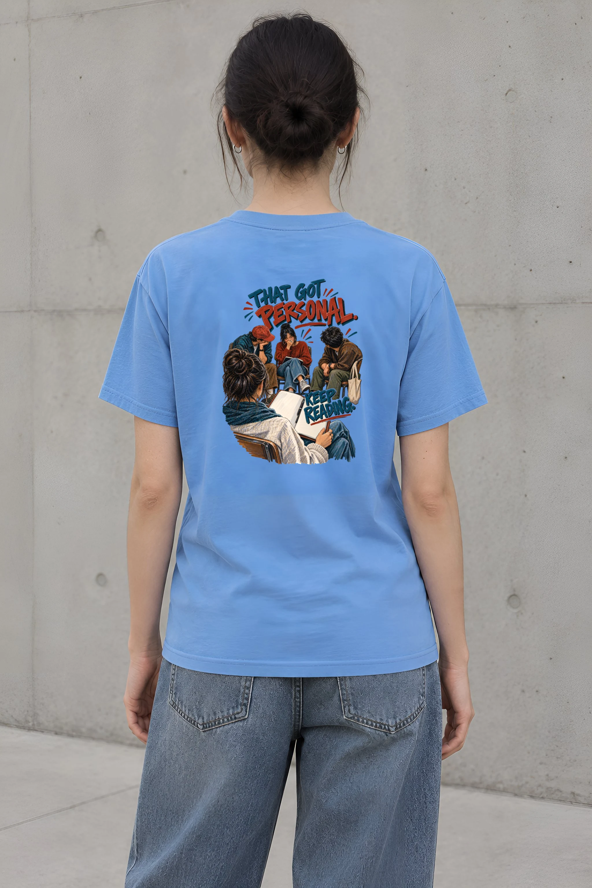 "That Got Personal Keep Reading" Heavyweight Unisex Crewneck T-shirt