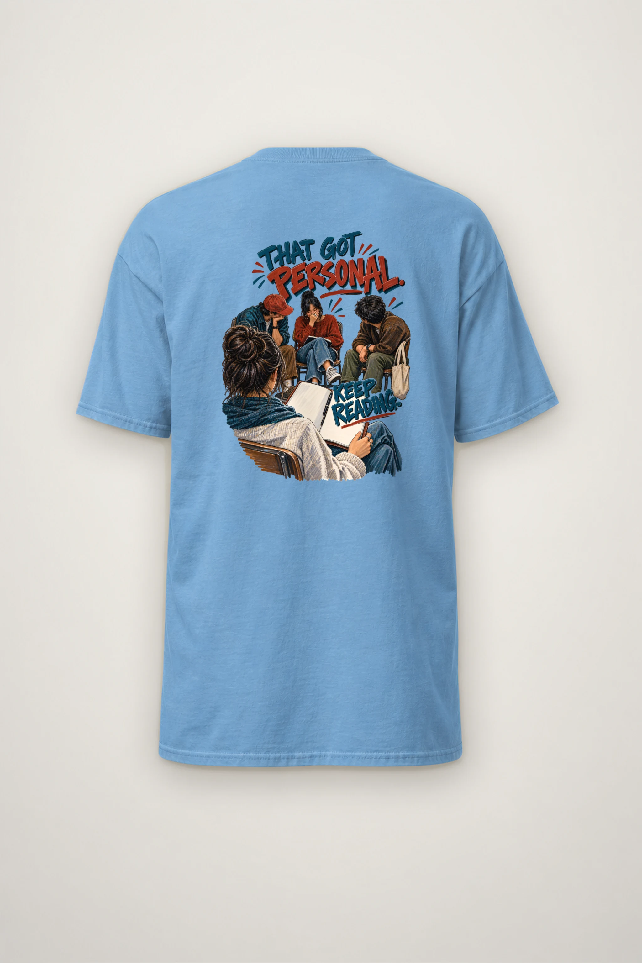 "That Got Personal Keep Reading" Heavyweight Unisex Crewneck T-shirt