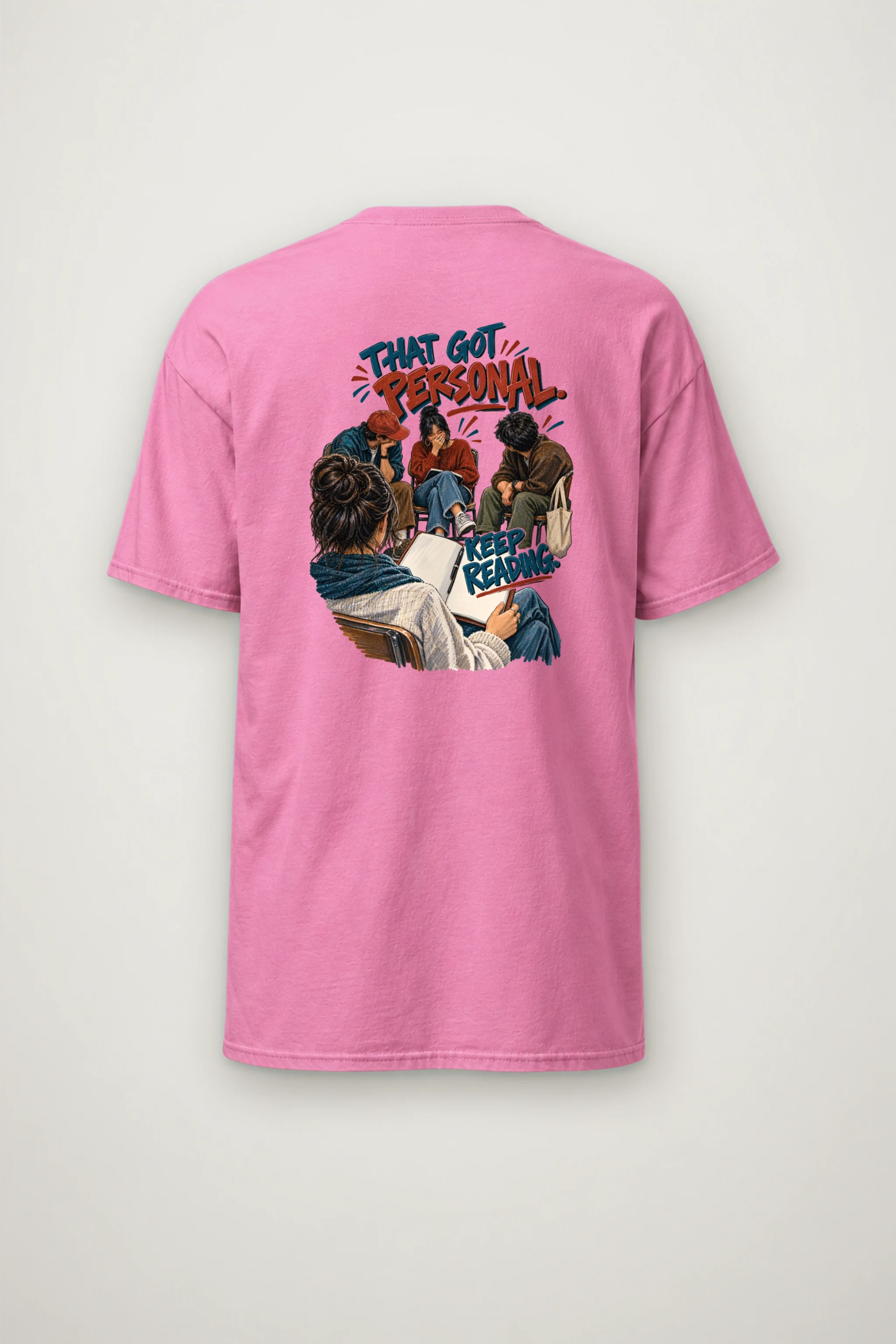 "That Got Personal Keep Reading" Heavyweight Unisex Crewneck T-shirt
