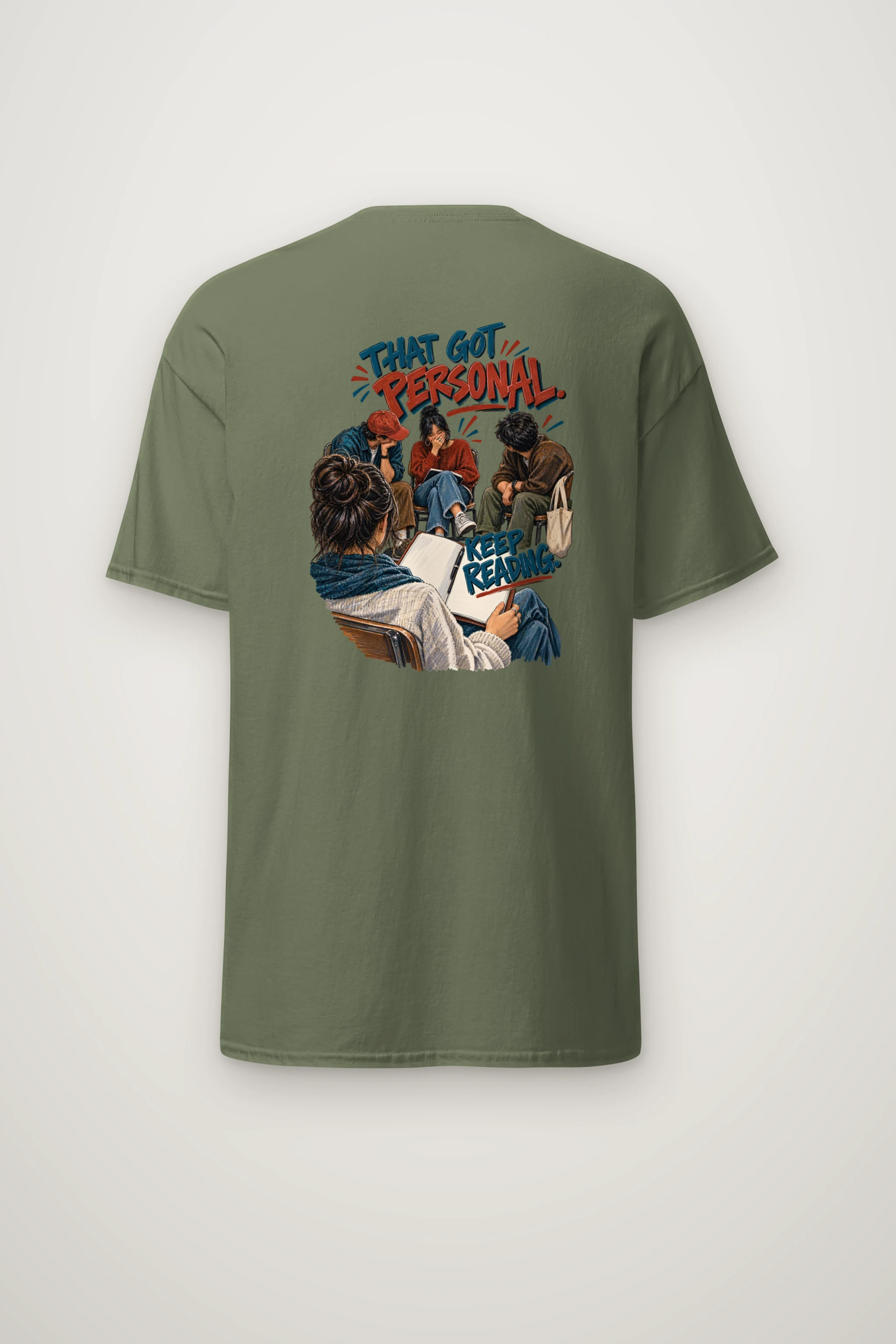 "That Got Personal Keep Reading" Heavyweight Unisex Crewneck T-shirt