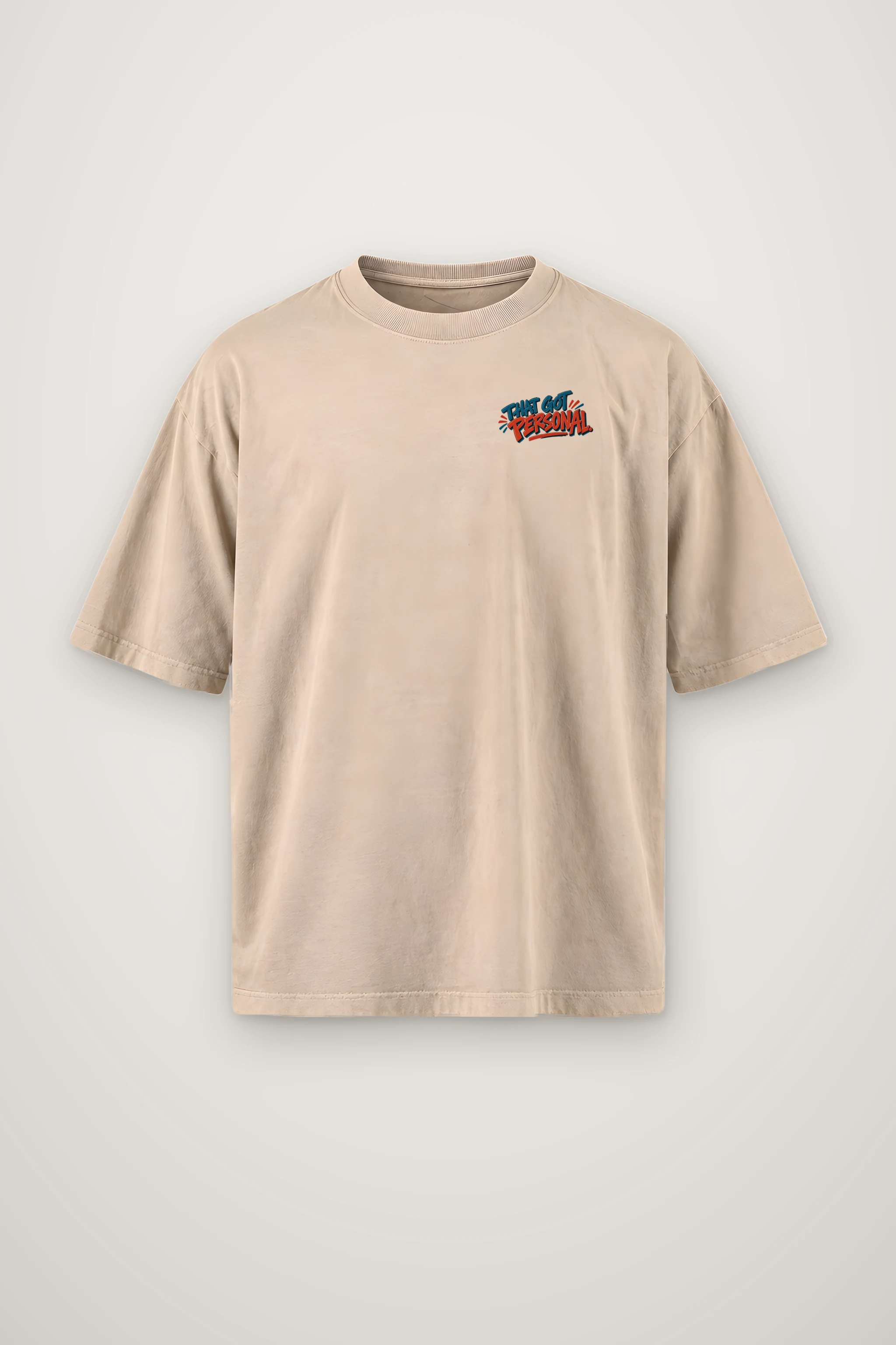"That Got Personal Keep Reading" Men's Oversized Heavyweight Crewneck T-Shirt