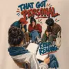 "That Got Personal Keep Reading" Men's Oversized Heavyweight Crewneck T-Shirt