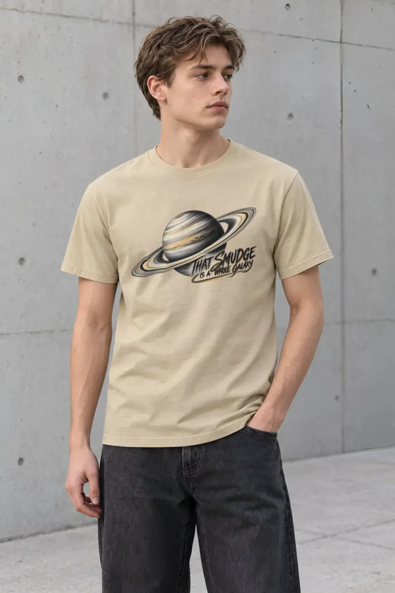 “That Smudge Is a Whole Galaxy” Heavyweight Unisex Crewneck T-shirt