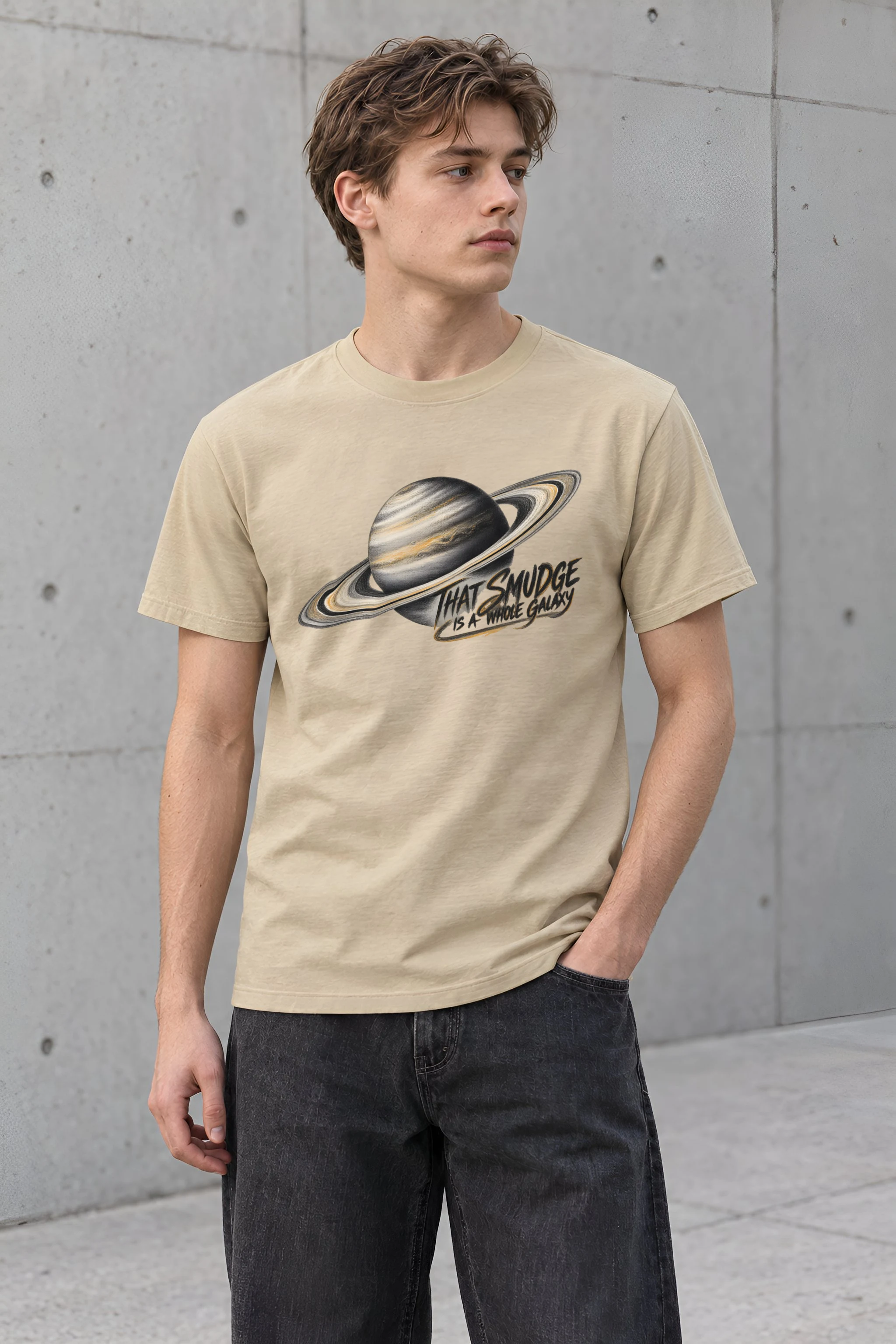 "That Smudge Is a Whole Galaxy" Heavyweight Unisex Crewneck T-shirt