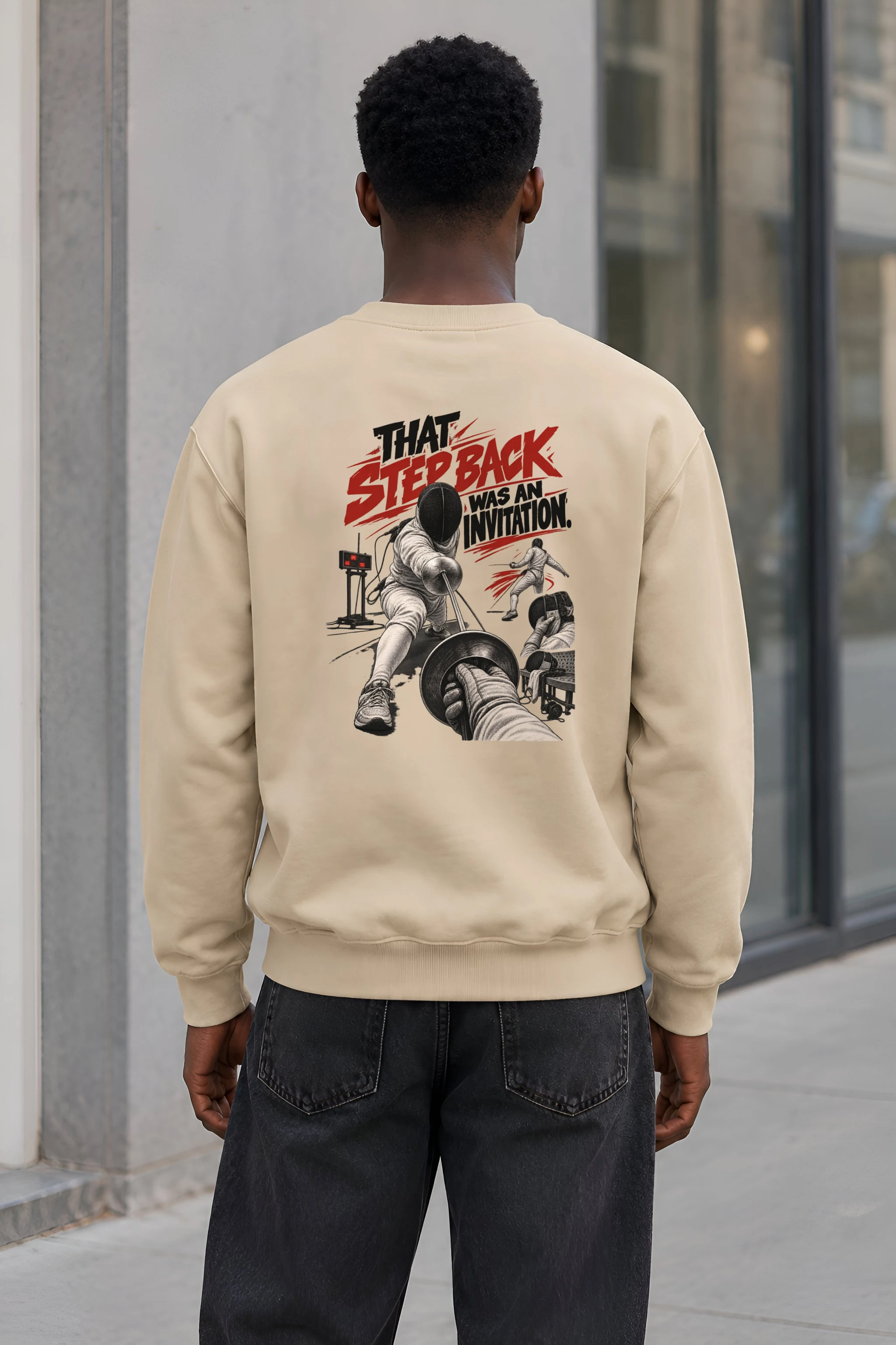 "That Step Back Was An Invitation" Heavy Blend Unisex Crewneck Sweatshirt