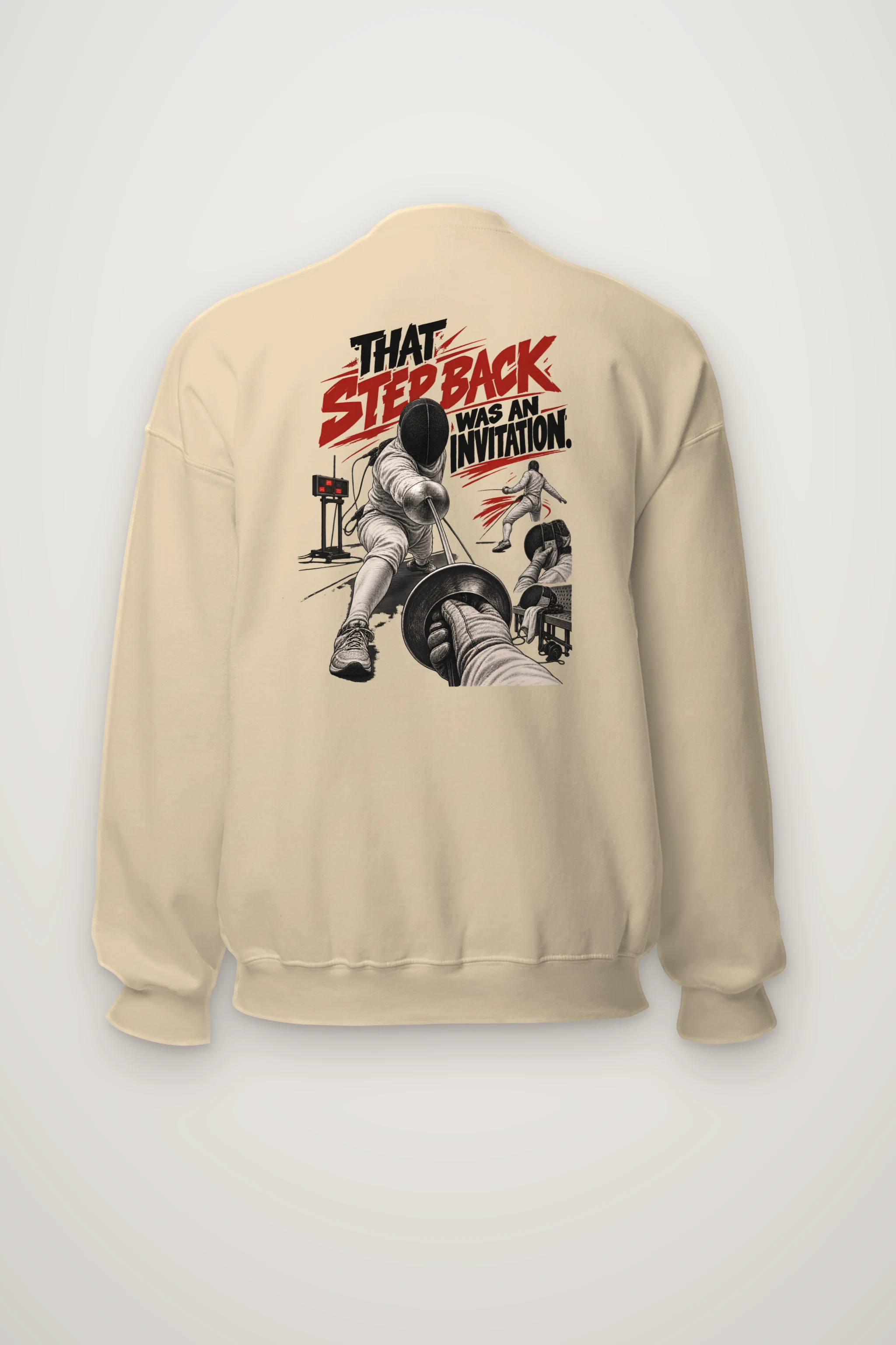 "That Step Back Was An Invitation" Heavy Blend Unisex Crewneck Sweatshirt