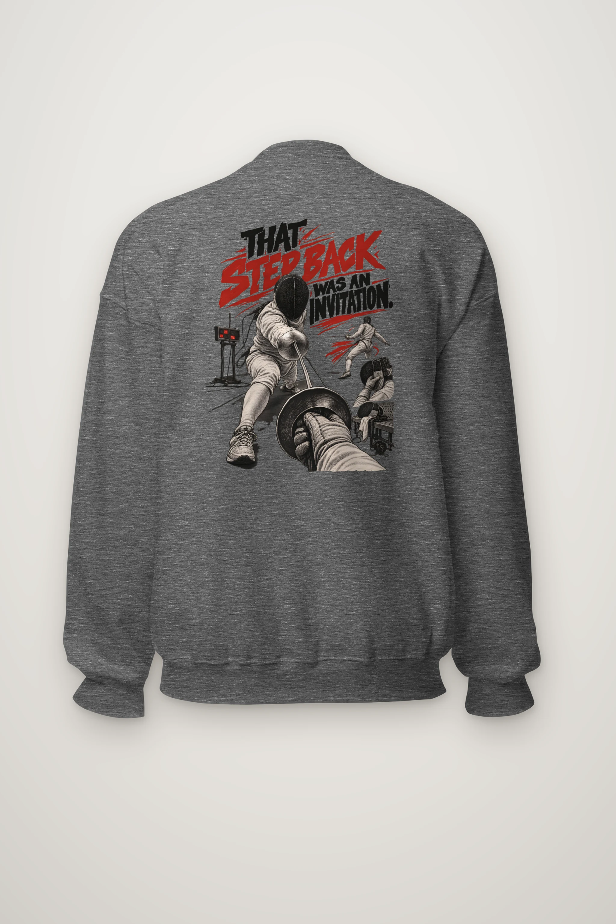 "That Step Back Was An Invitation" Heavy Blend Unisex Crewneck Sweatshirt