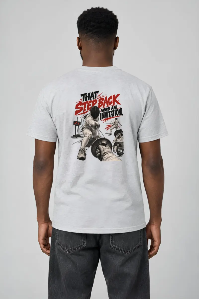 “That Step Back Was an Invitation” Heavyweight Unisex Crewneck T-shirt