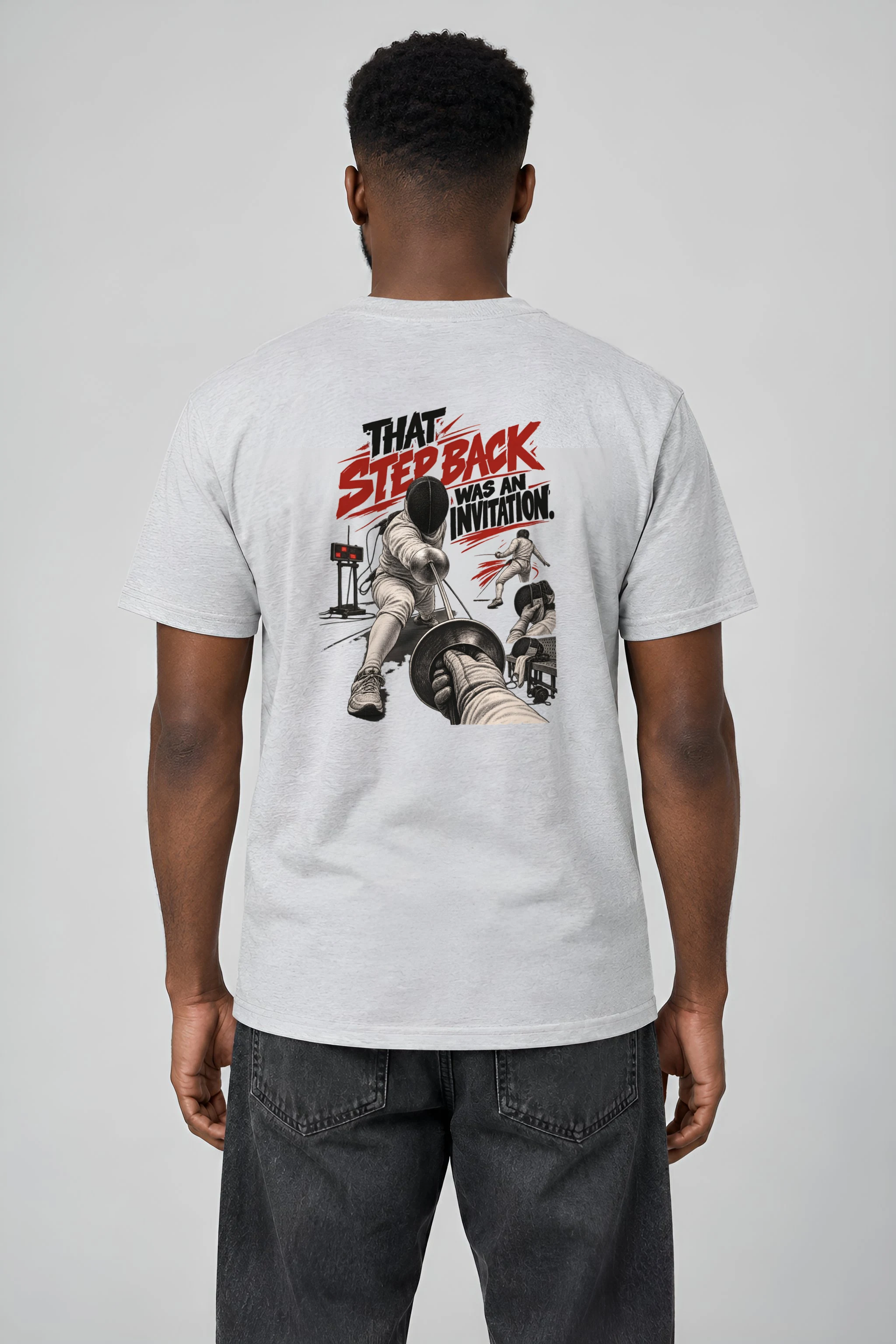 "That Step Back Was an Invitation" Heavyweight Unisex Crewneck T-shirt